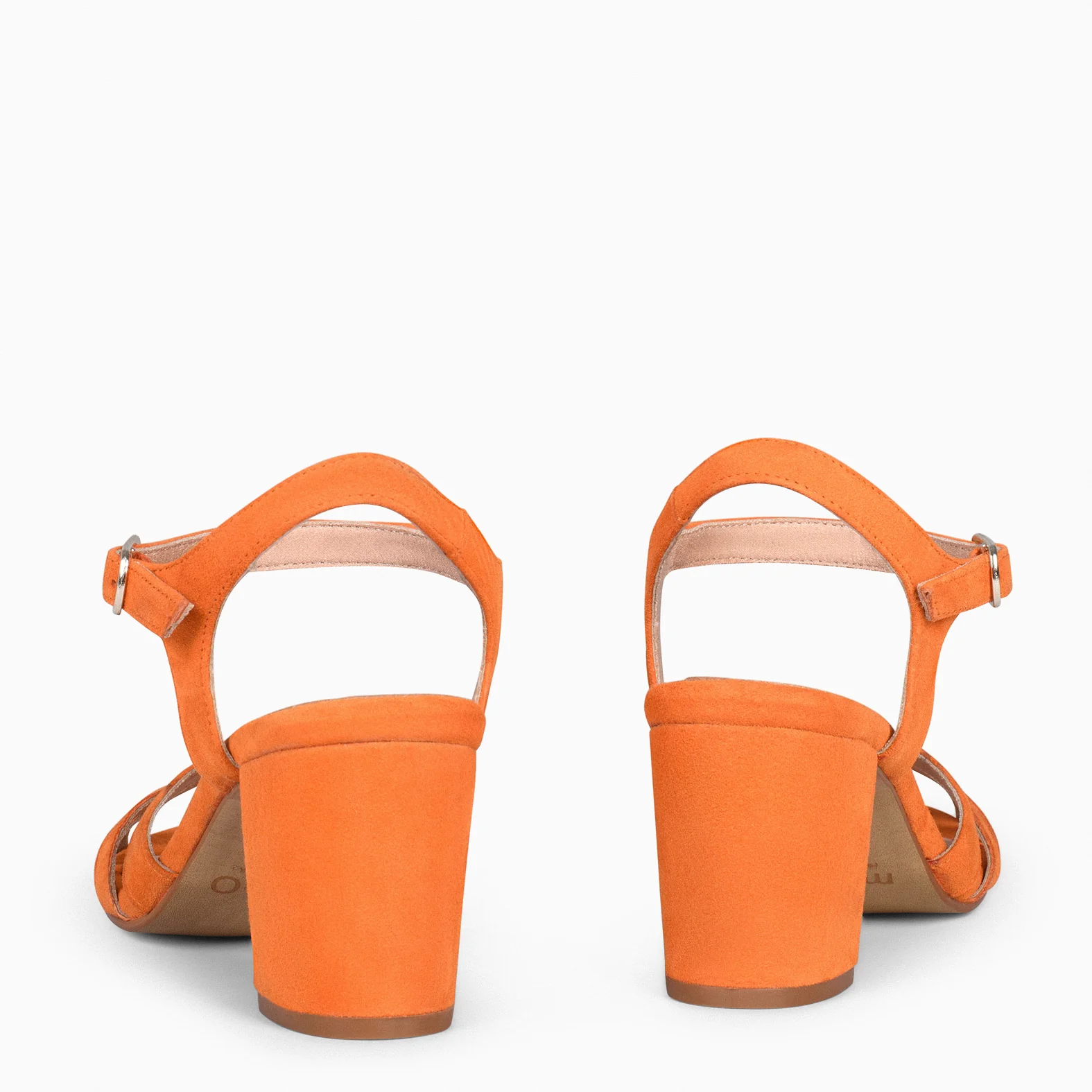 MUSA – Sandalias de Tacón ancho NARANJA - Image 4