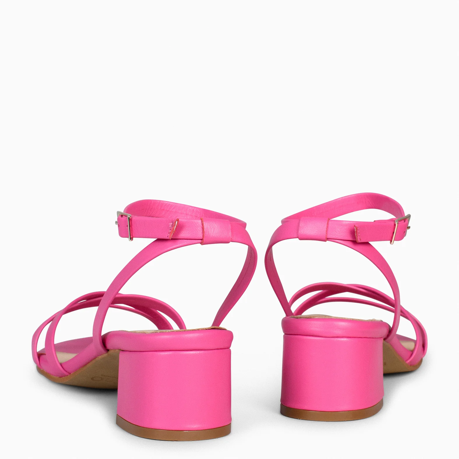 VIENA – Sandalias de tiras finas y tacón bajo ROSA - Image 3