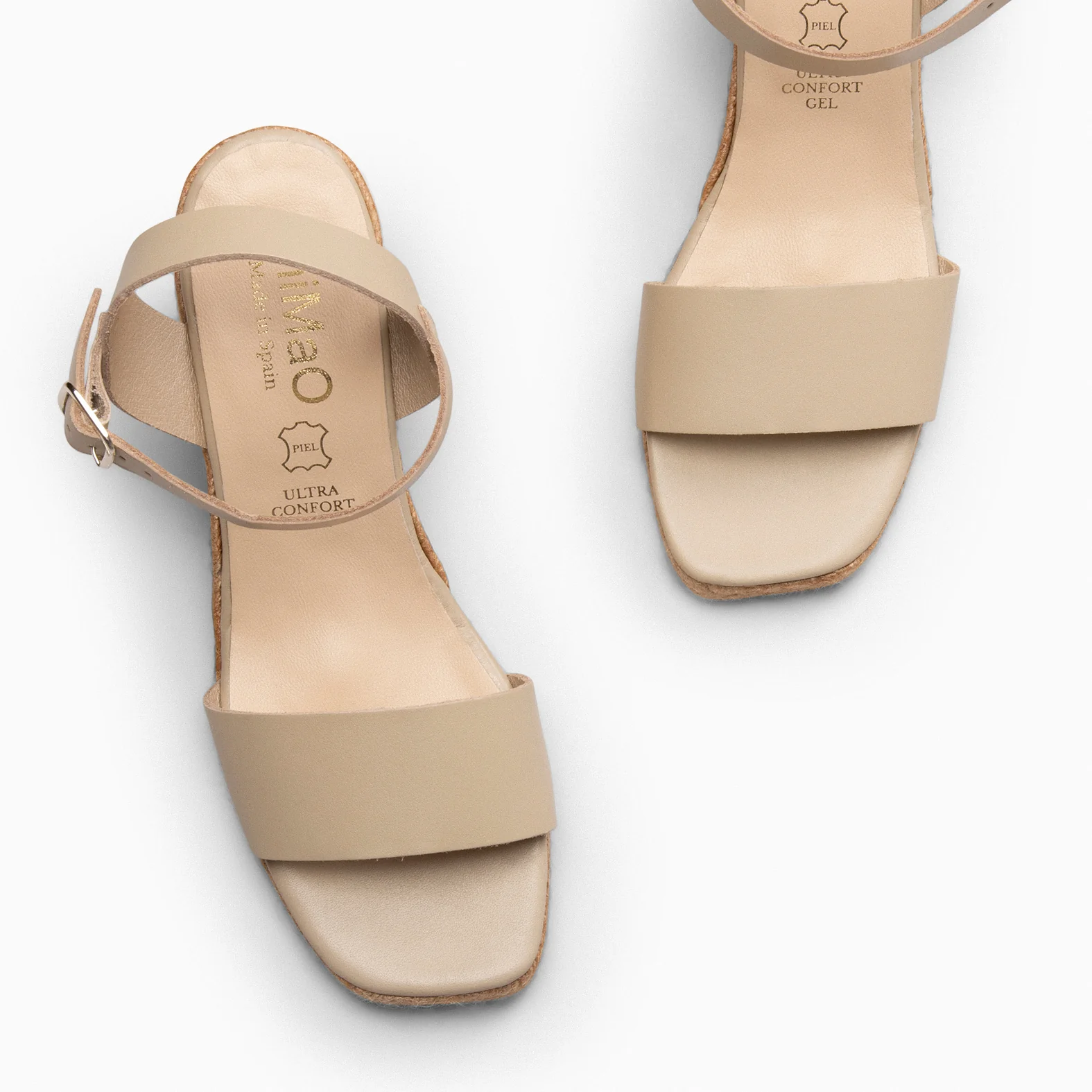 PALOMO - Cuña de tacón alto BEIGE - Image 3