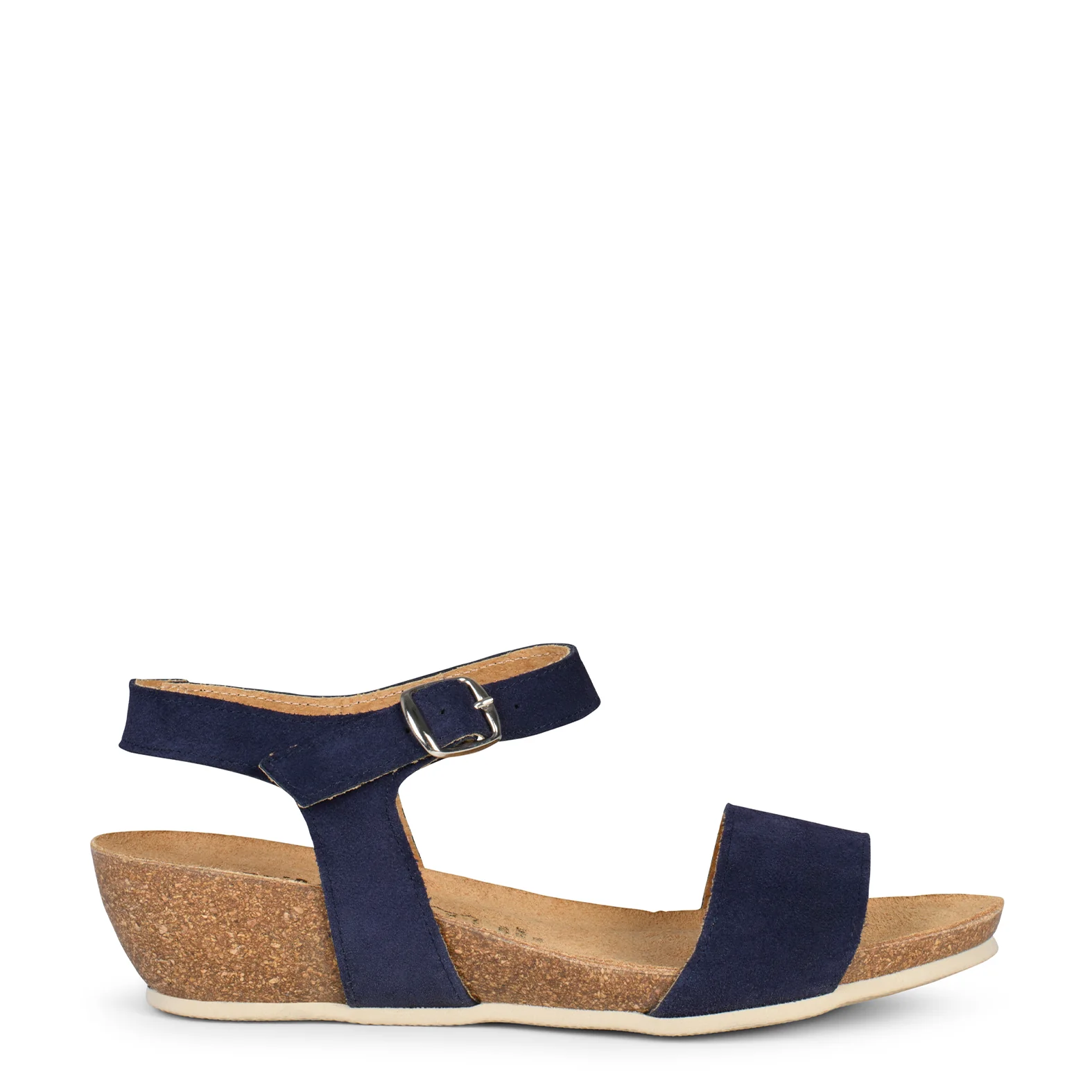 OAK – Sandalias Bio de serraje con cuña AZUL - Image 6