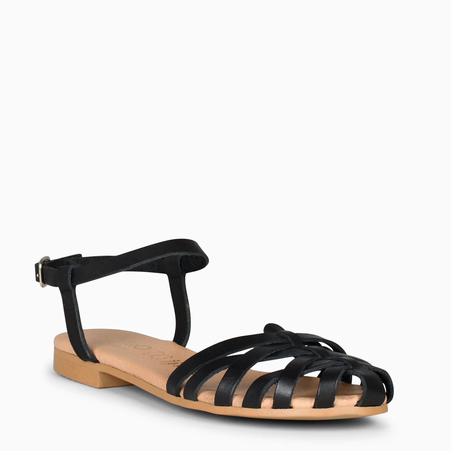 CANGREJERA – Sandalias planas trenzadas NEGRO - Image 5