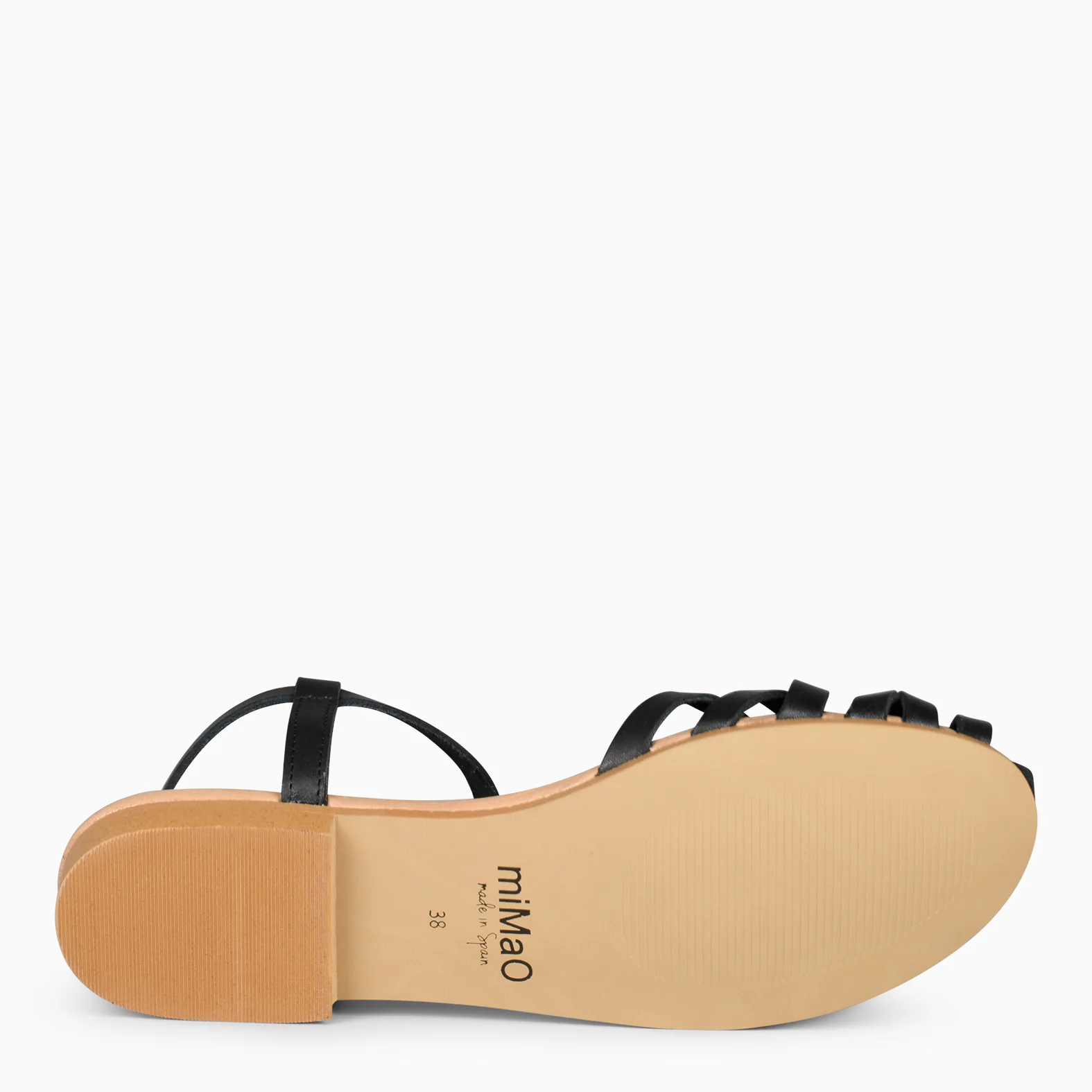 CANGREJERA – Sandalias planas trenzadas NEGRO - Image 6