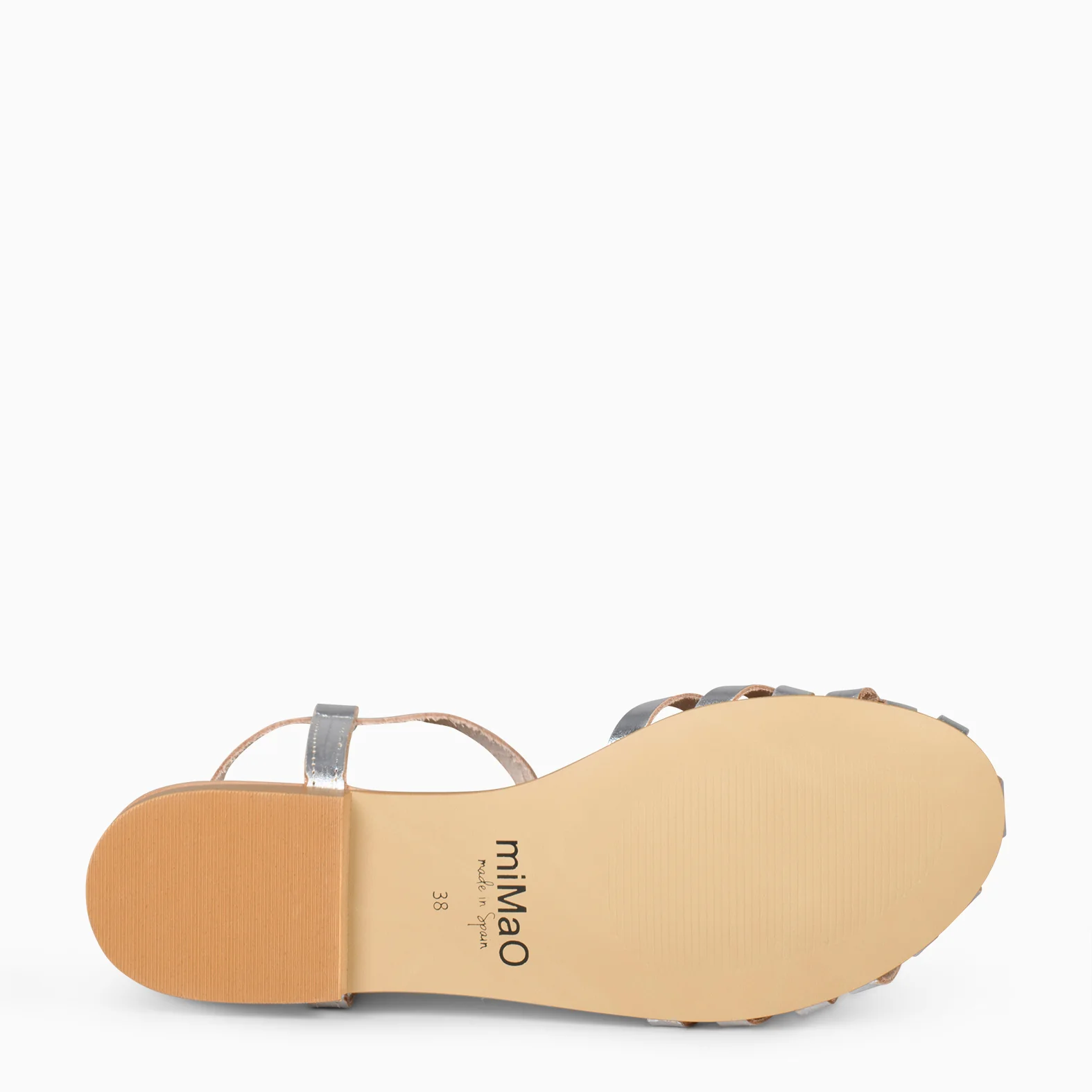 CANGREJERA – Sandalias planas trenzadas PLATA - Image 6