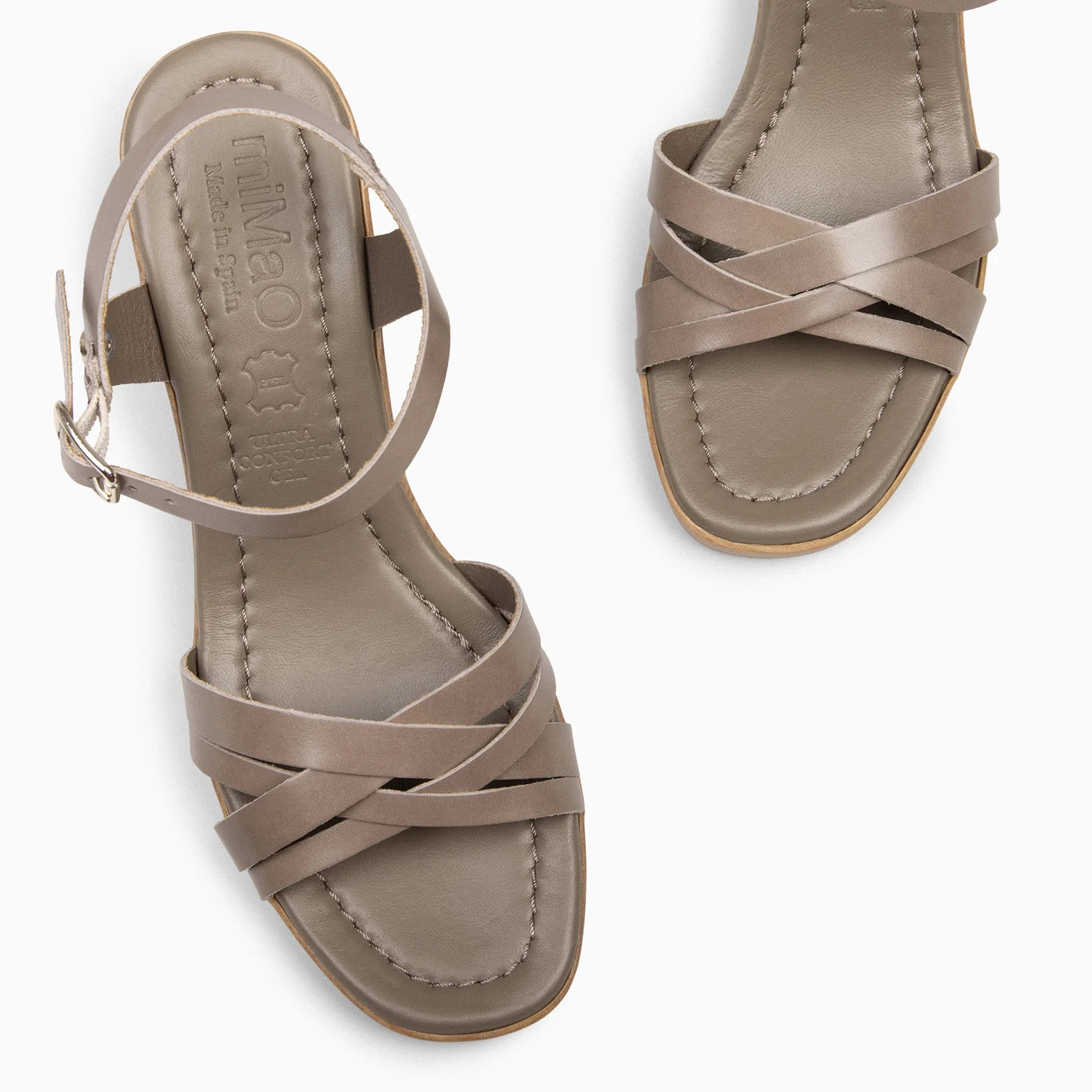 AROA - Sandalias tacón Alto TAUPE - Image 3