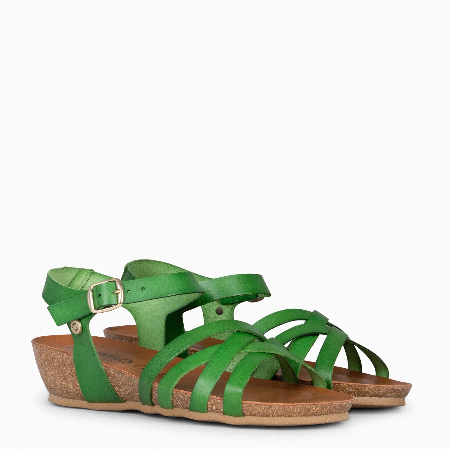 HANAE - Sandalias BIO Multitiras cruzadas VERDE - Image 5