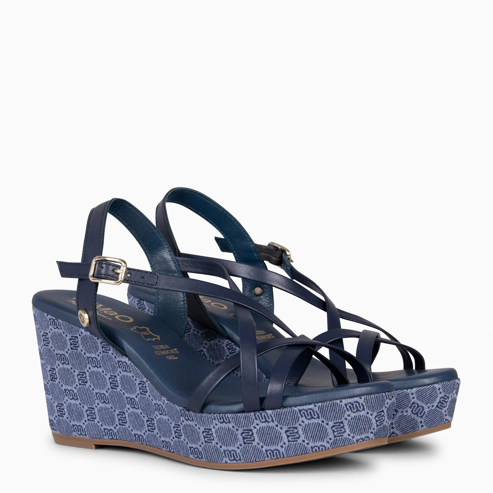 VALENTINA - Sandalias cuña MARINO - Image 4