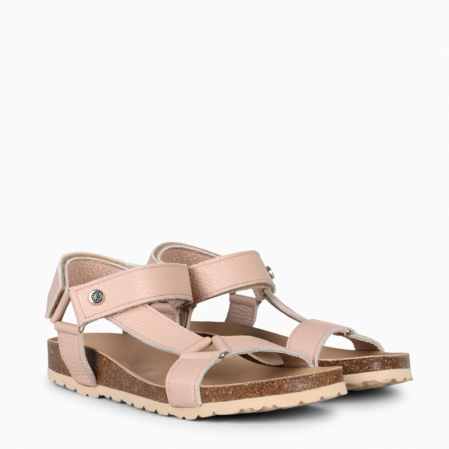LAURA - Sandalias BIO con velcro NUDE - Image 4