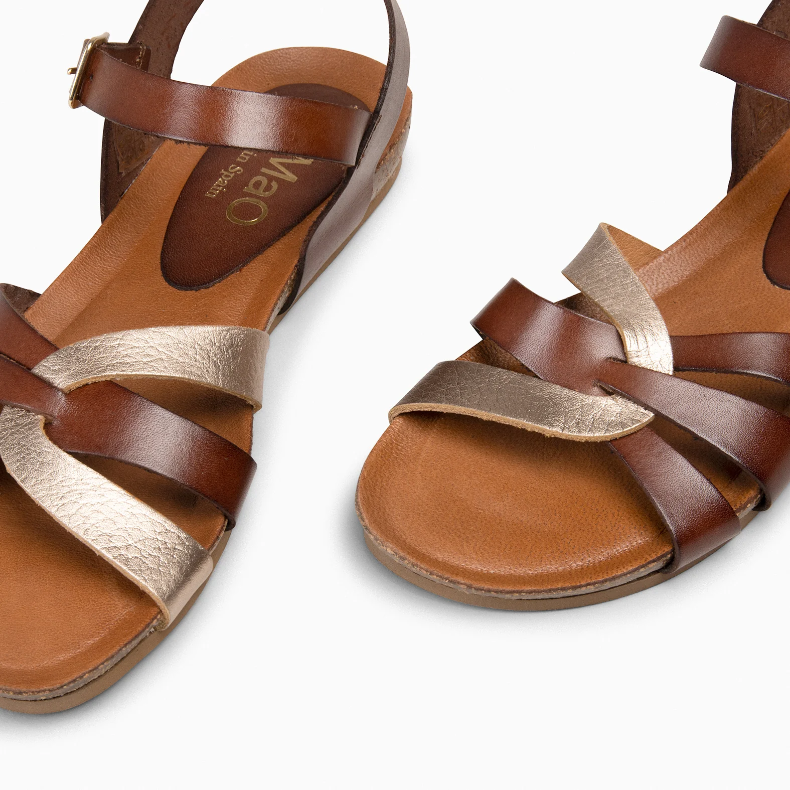SALOMÉ - Sandalias planas con pulsera MARRÓN - Image 3