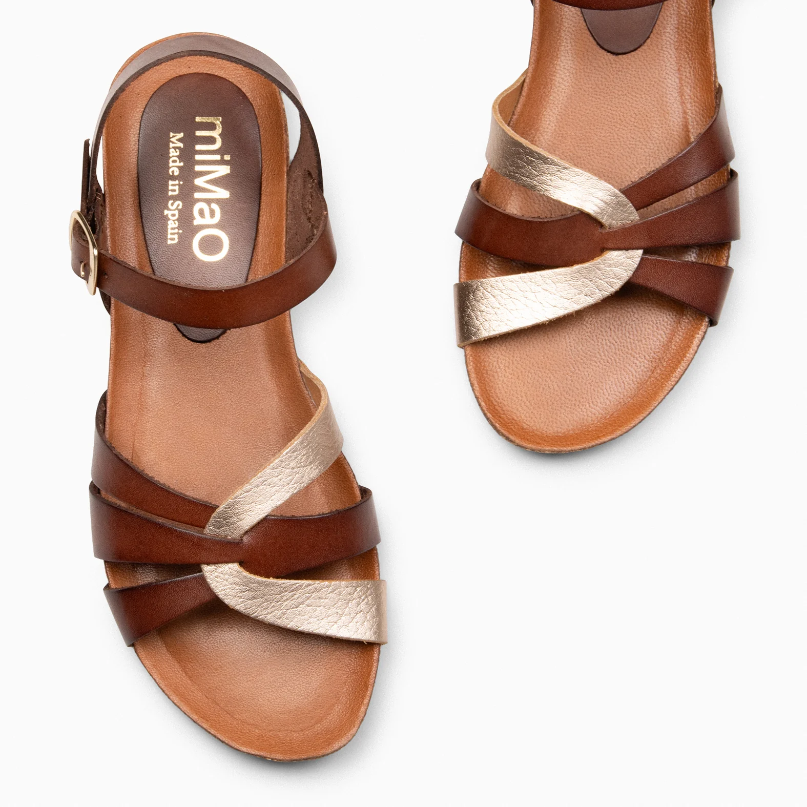 SALOMÉ - Sandalias planas con pulsera MARRÓN - Image 4
