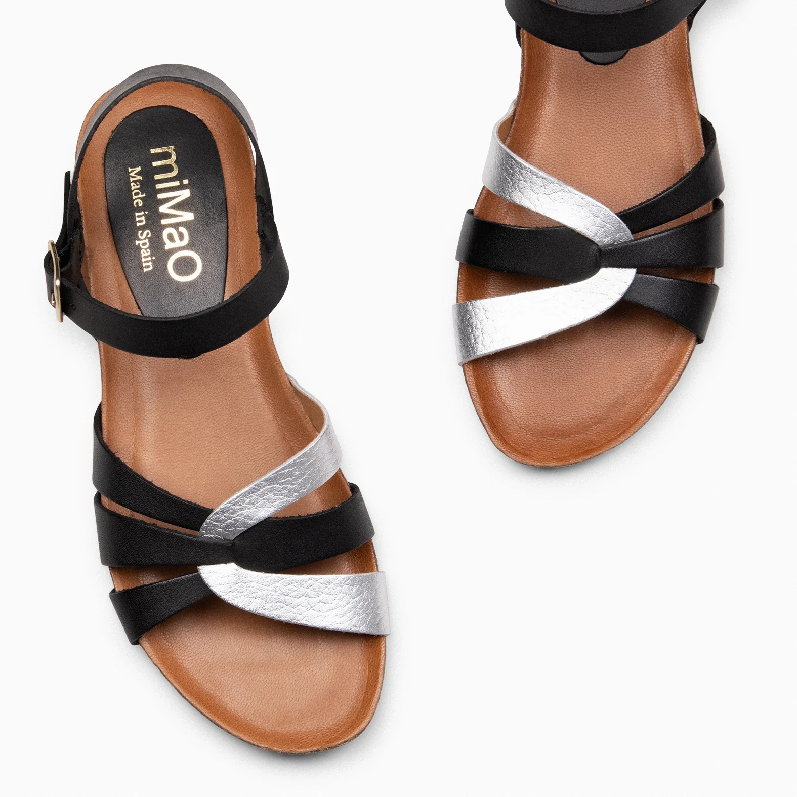 SALOMÉ - Sandalias planas con pulsera NEGRO - Image 2