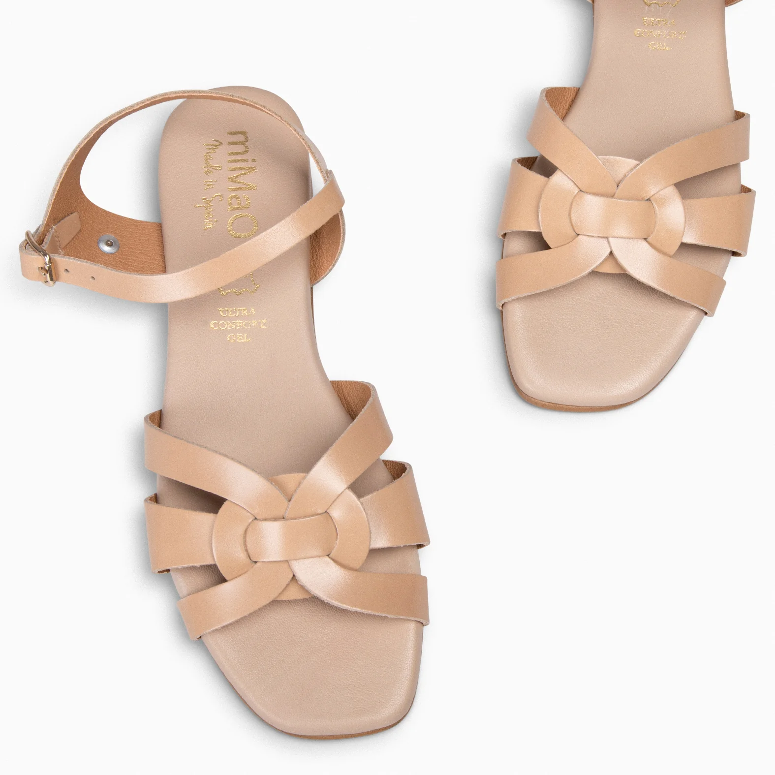 LIVIA - Sandalias planas elegantes BEIGE - Image 4