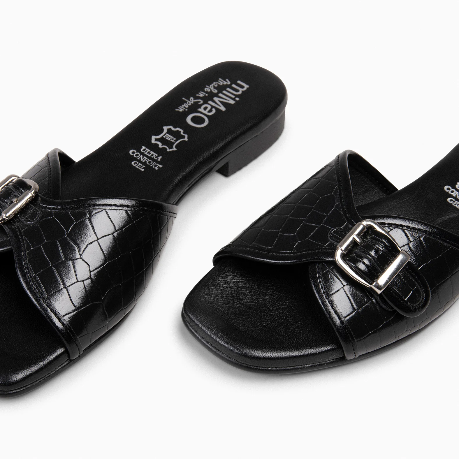 NAIROBI – Sandalias planas elegantes de mujer NEGRO - Image 3