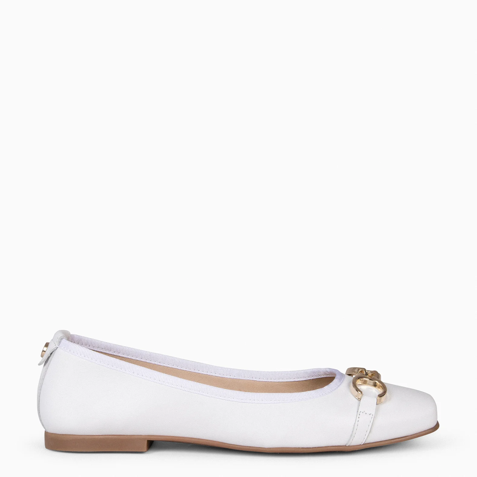 SIMBI - Manoletina con estribo BLANCO