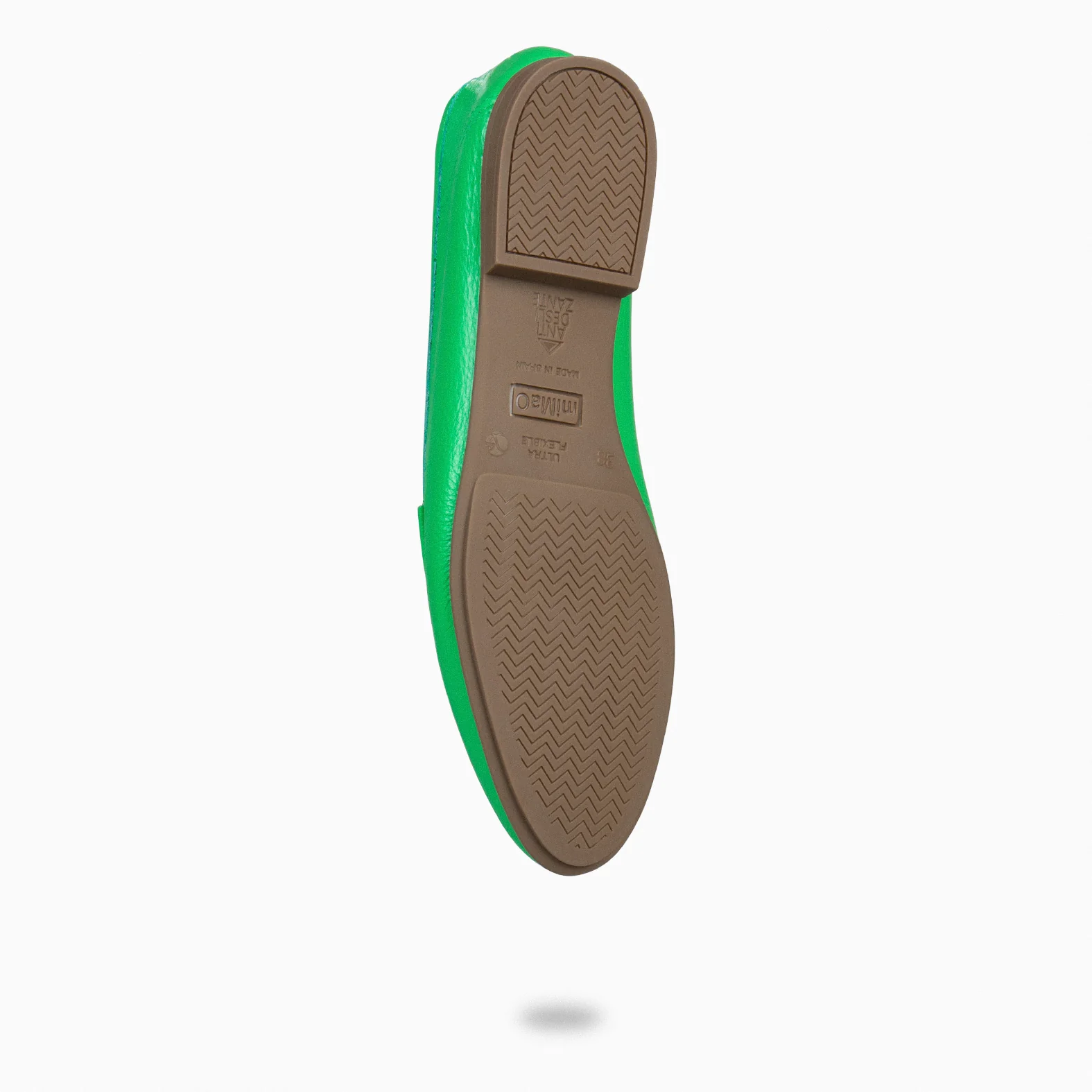 STYLE SAUVAGE - Mocasín tacón bajo VERDE - Image 8