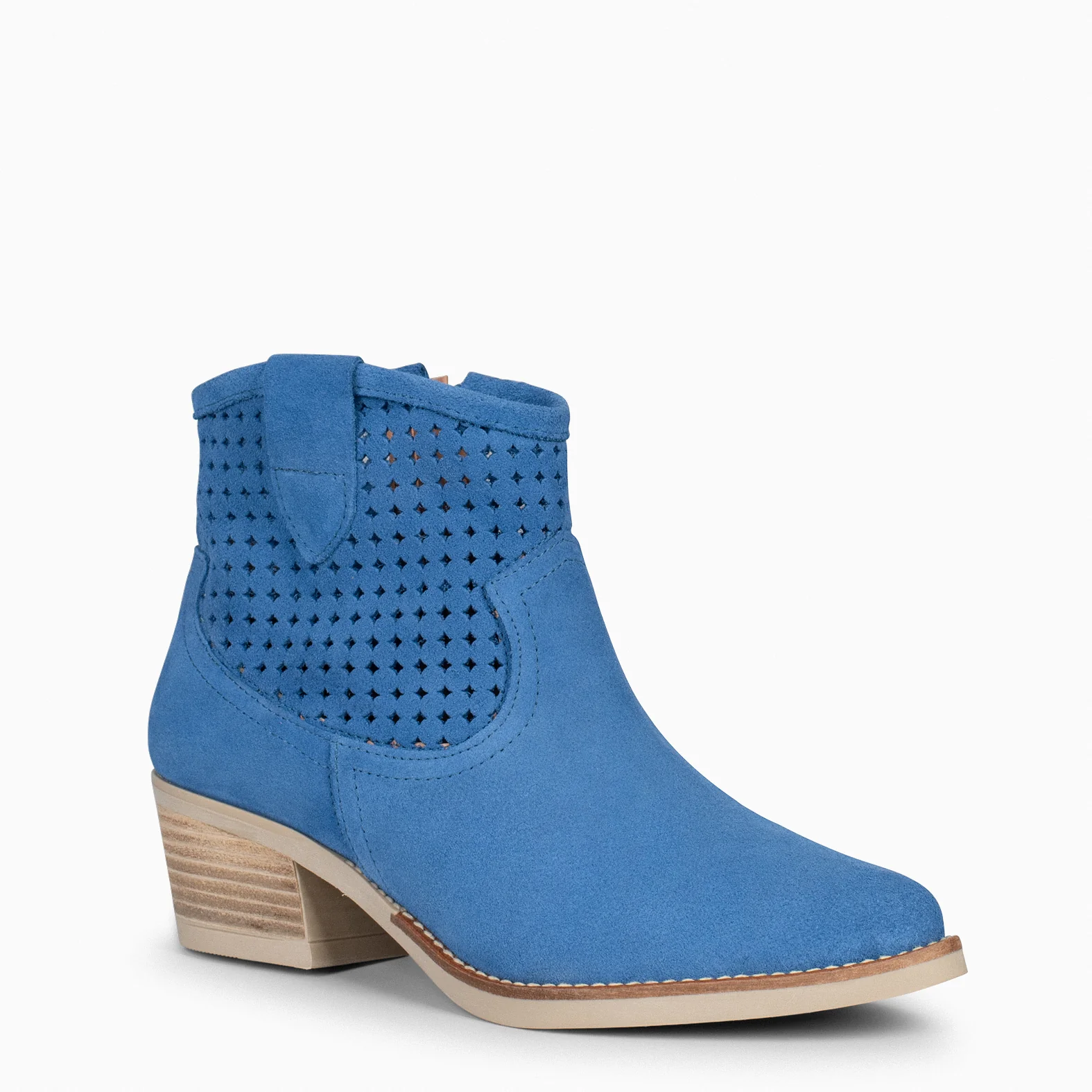 HOUSTON – Botines cowboy con tacón AZUL - Image 3