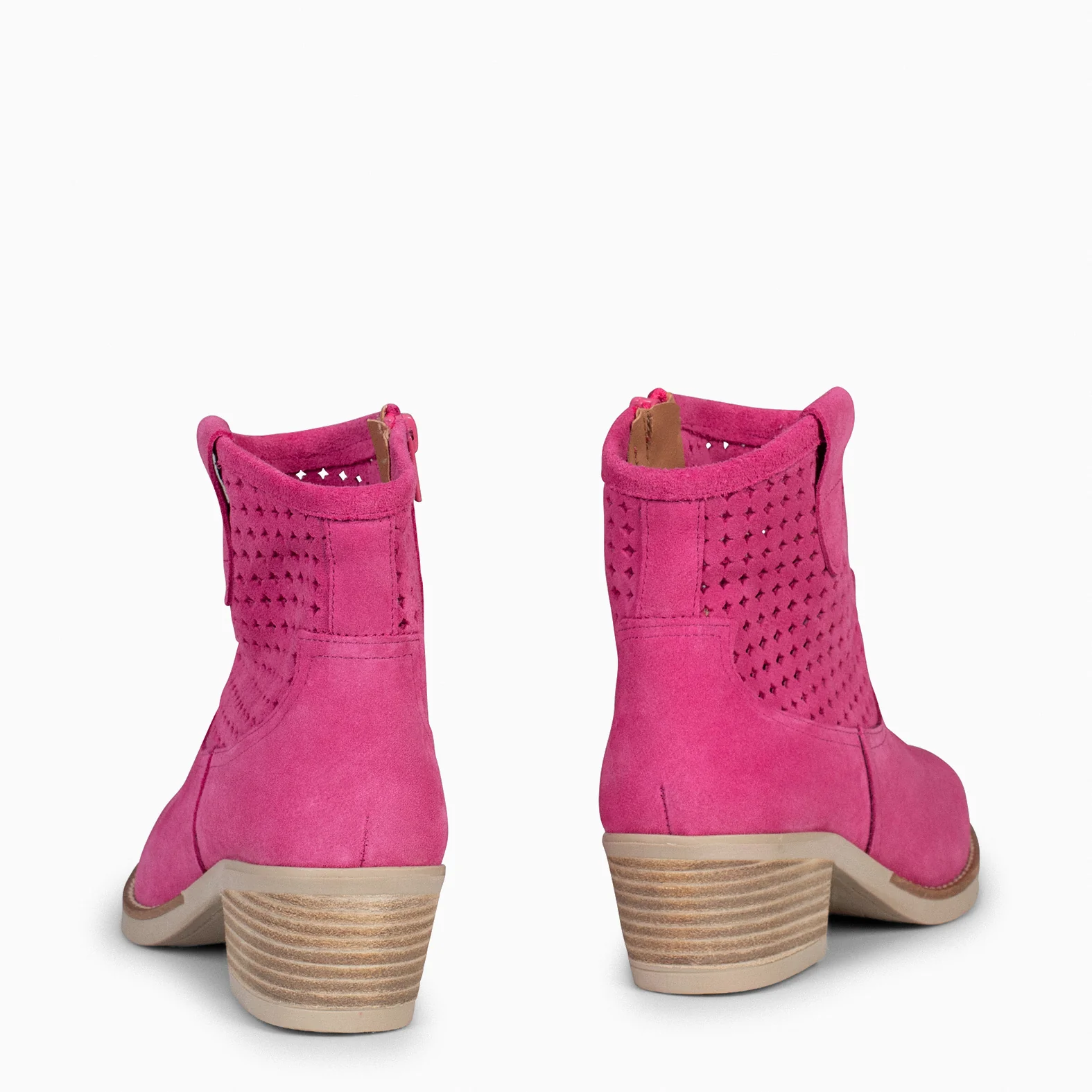 HOUSTON – Botines cowboy con tacón ROSA - Image 3
