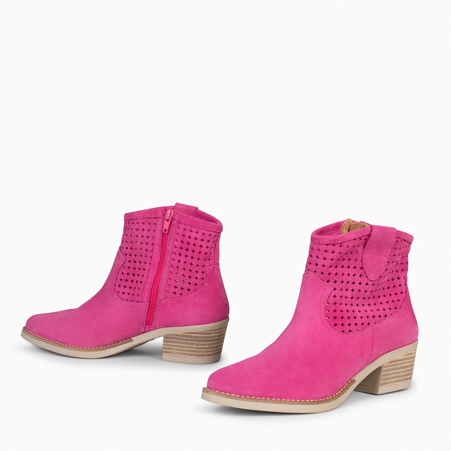 HOUSTON – Botines cowboy con tacón ROSA - Image 4