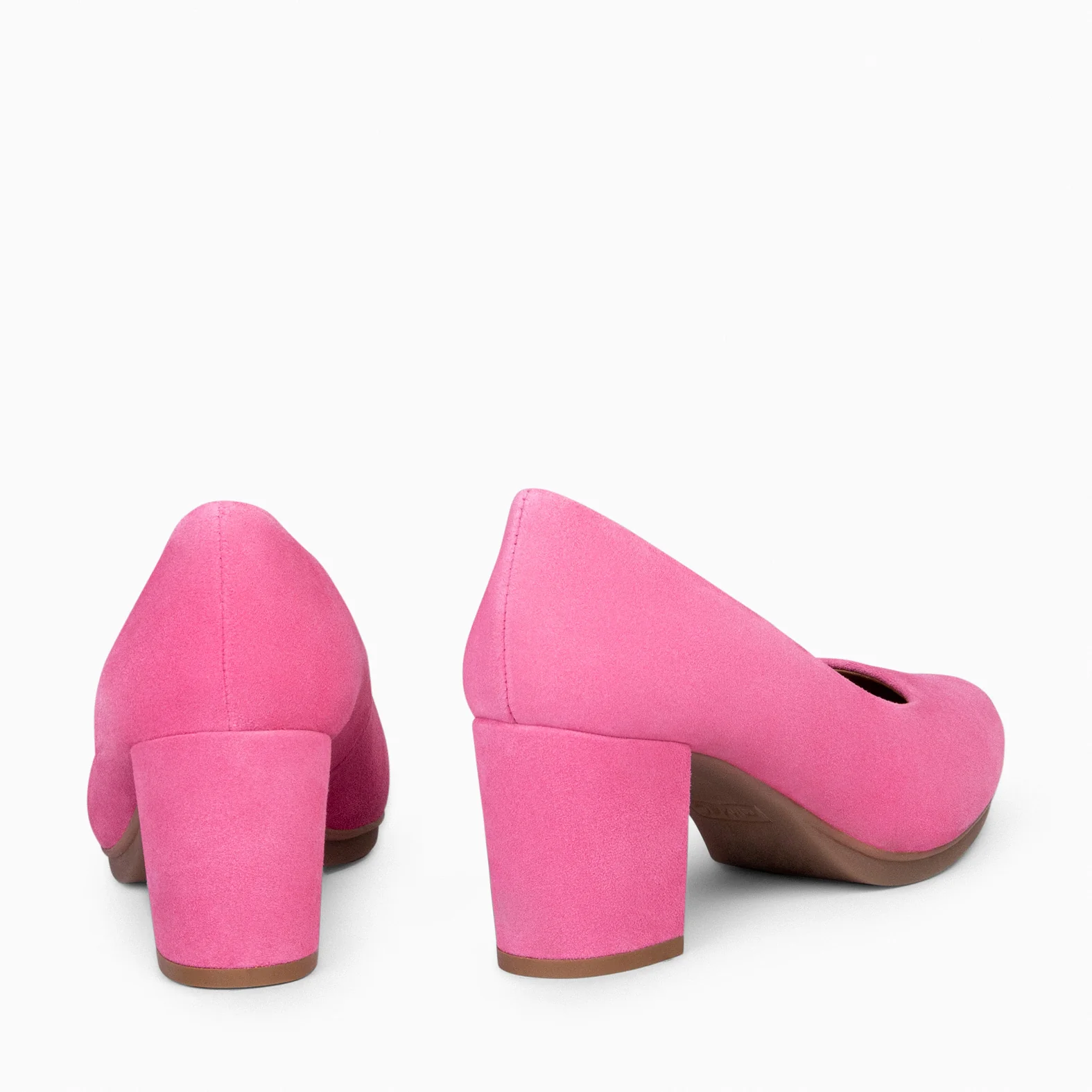 URBAN S - Zapatos de tacón medio en ante ROSA - Image 4