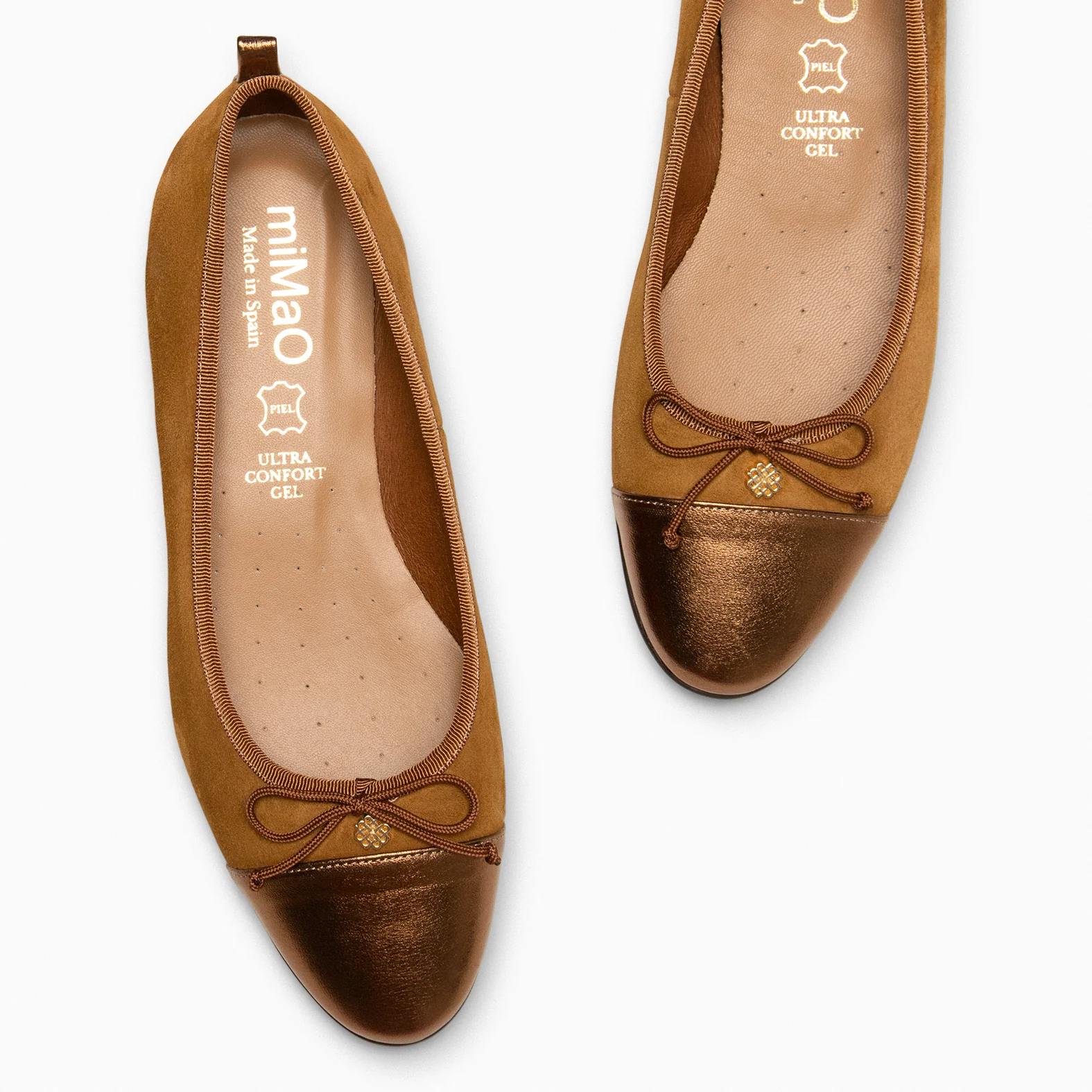 NICOLLE – Bailarina plana con puntera CAMEL - Image 4