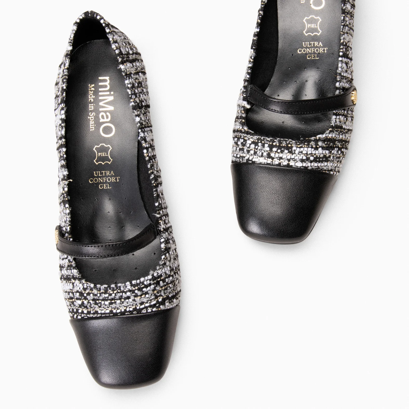 MARGOT – Merceditas con tacón TWEED NEGRO - Image 5