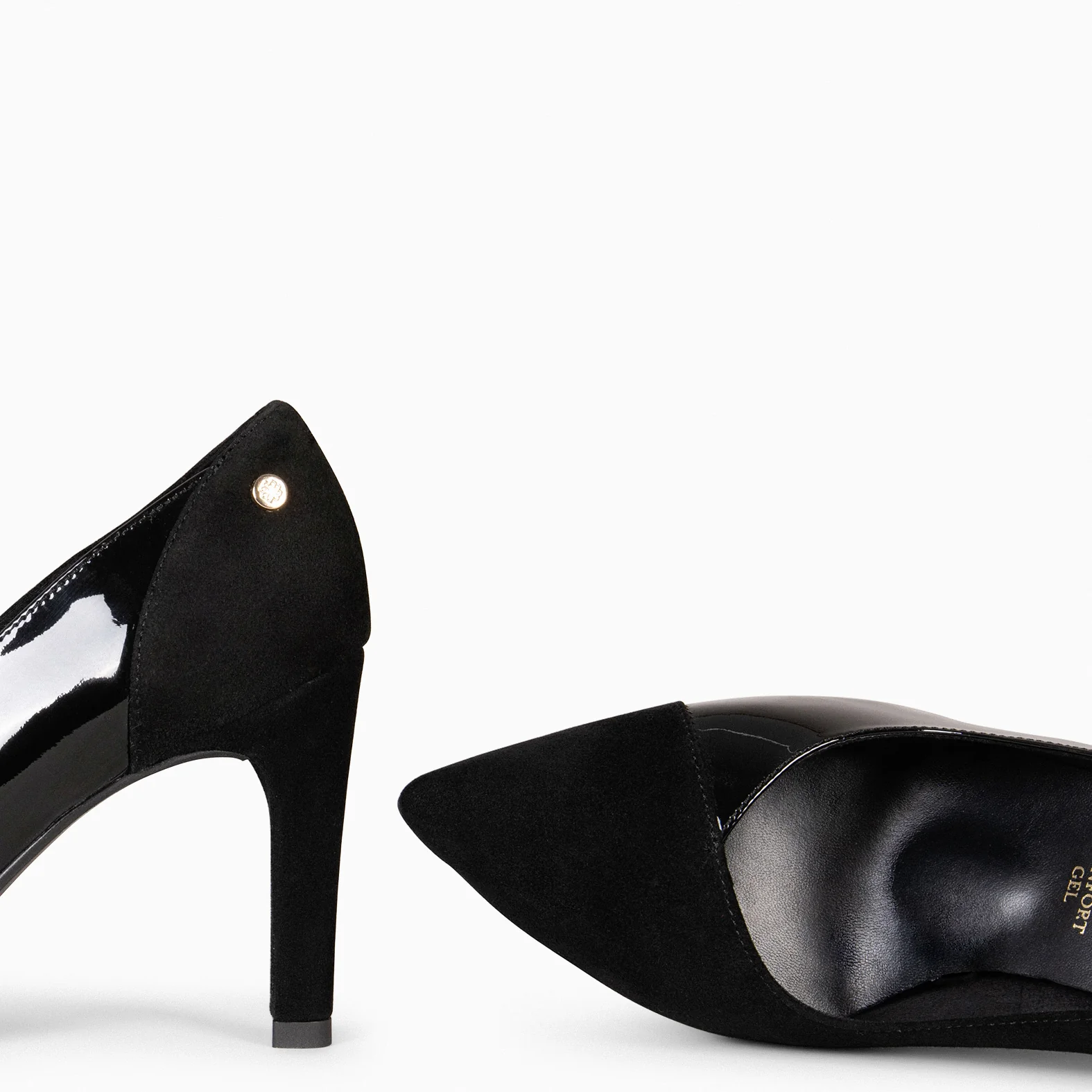 GLAM NIGHT– ZAPATOS ELEGANTES DE TACÓN ALTO CHAROL NEGRO - Image 5