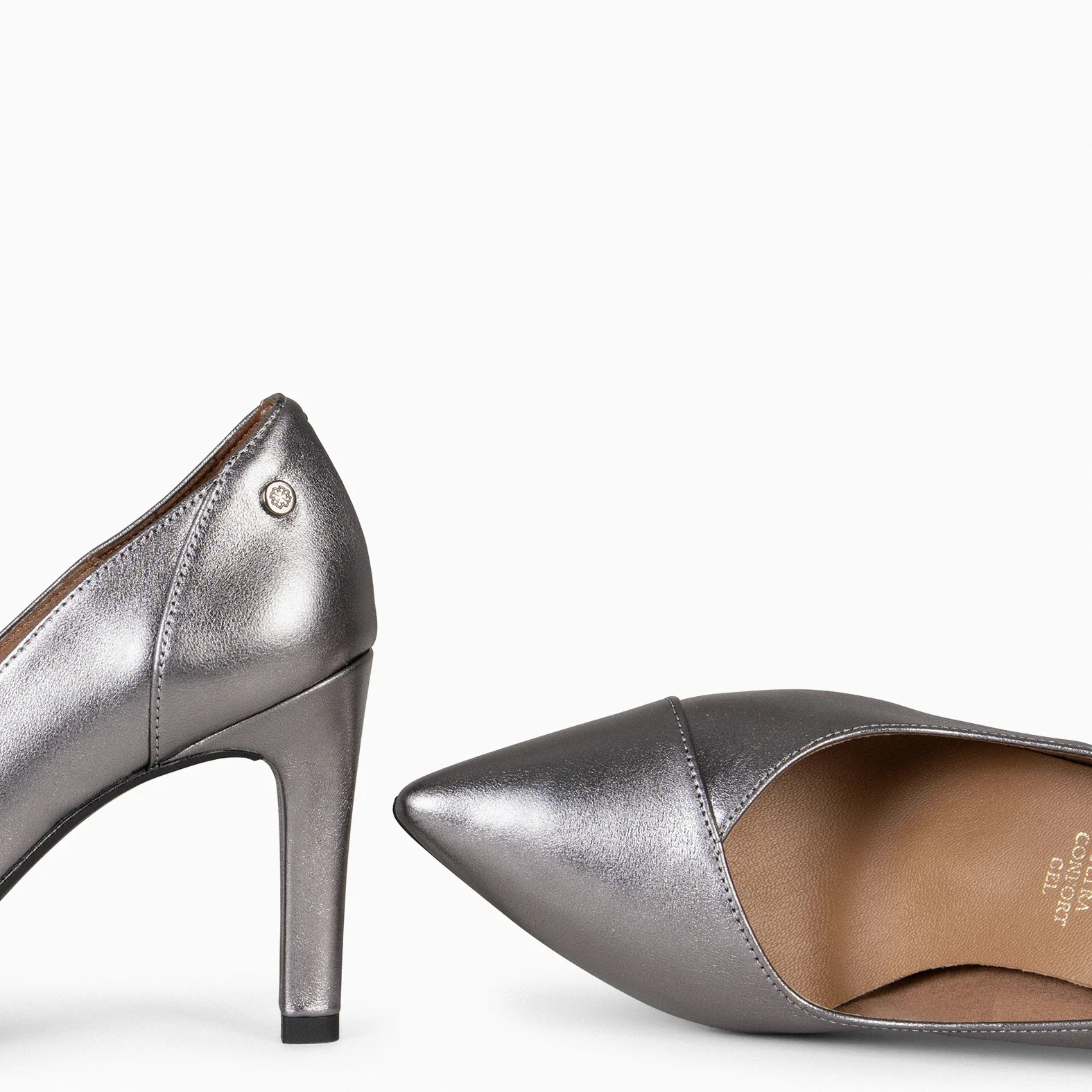 GLAM NIGHT– ZAPATOS ELEGANTES DE TACÓN ALTO PLATA - Image 5