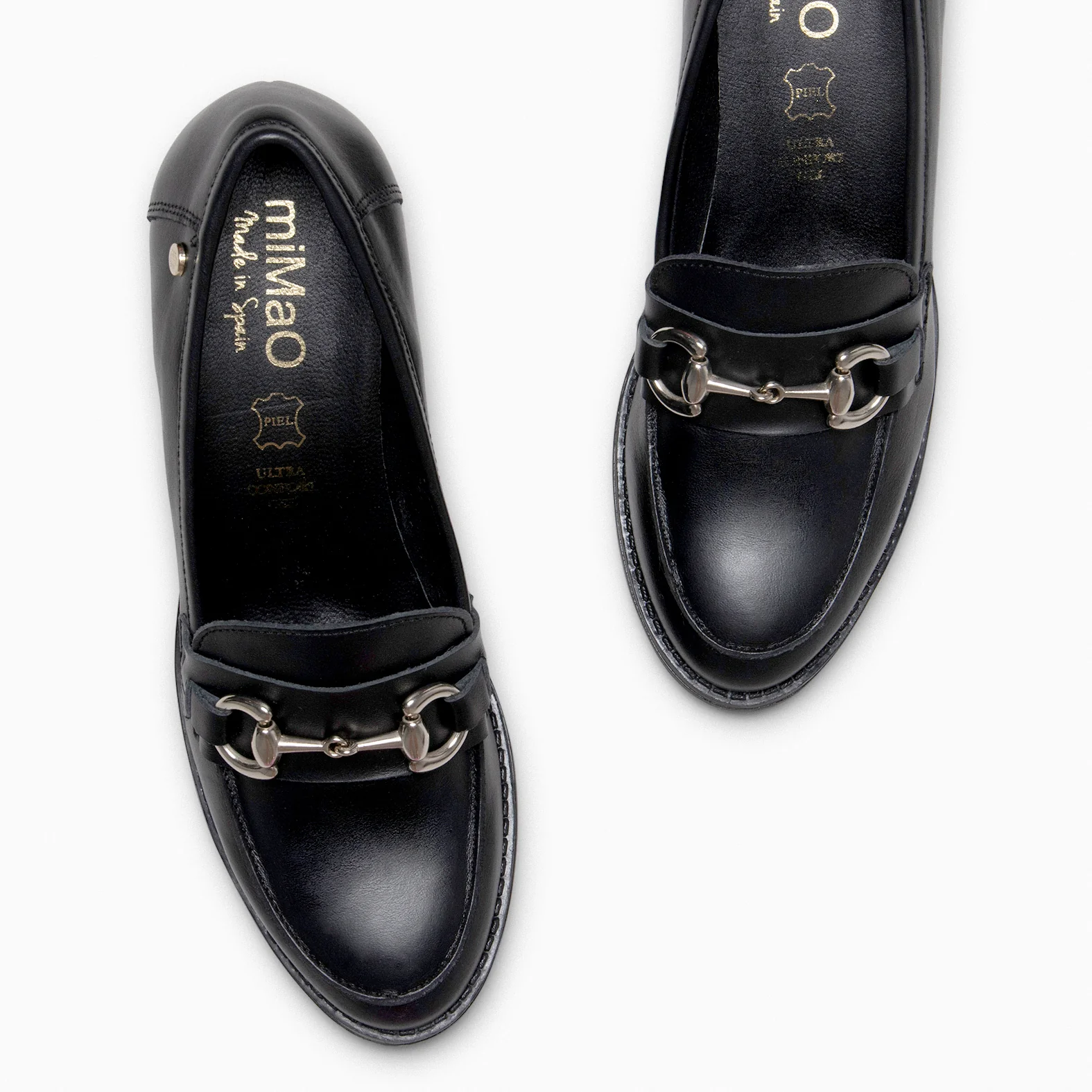 FABIOLA – Mocasines con tacón de napa NEGRO - Image 4
