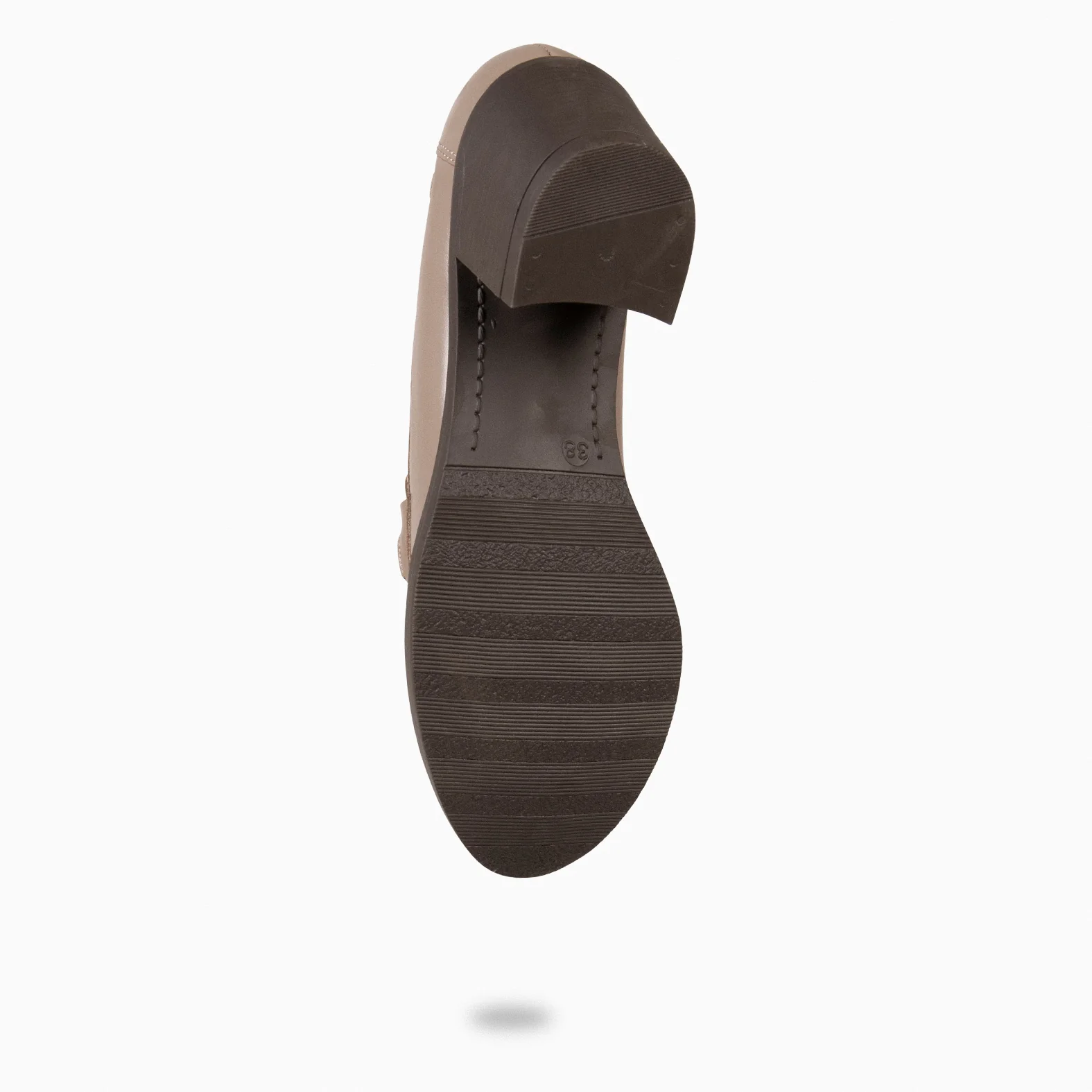 FABIOLA – Mocasines con tacón de napa TAUPE - Image 6