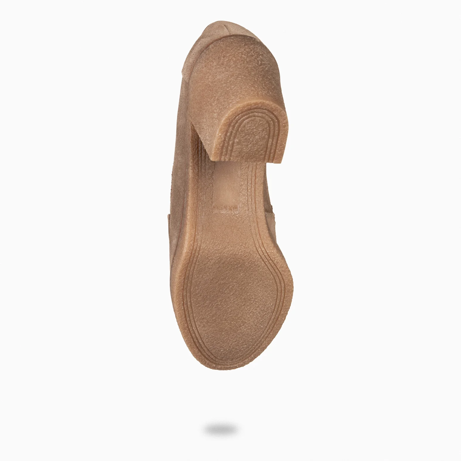 MOKKA – Mocasín de serraje con tacón TAUPE - Image 6