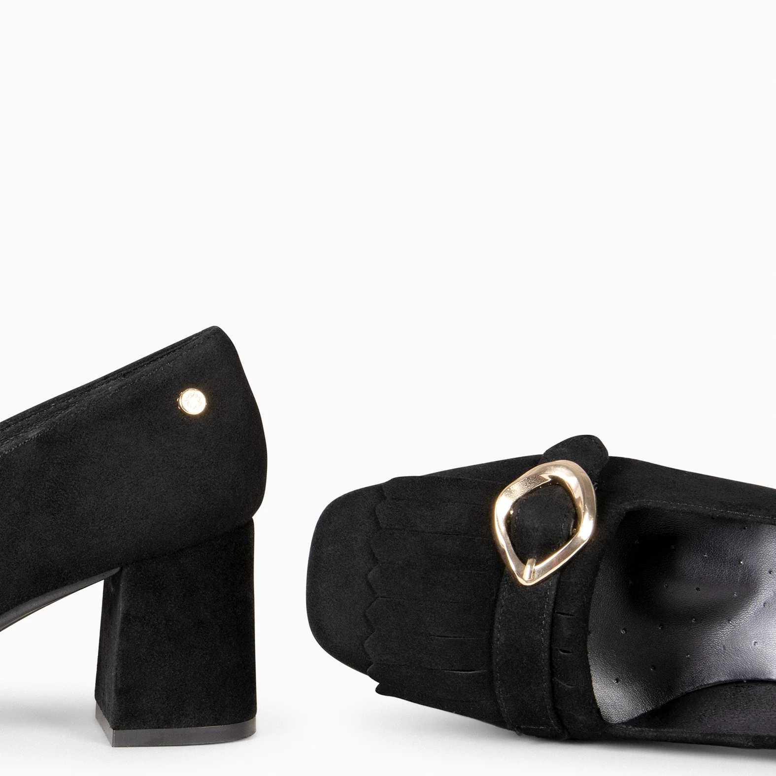 SISSI – Mocasines de tacón ancho NEGRO - Image 6