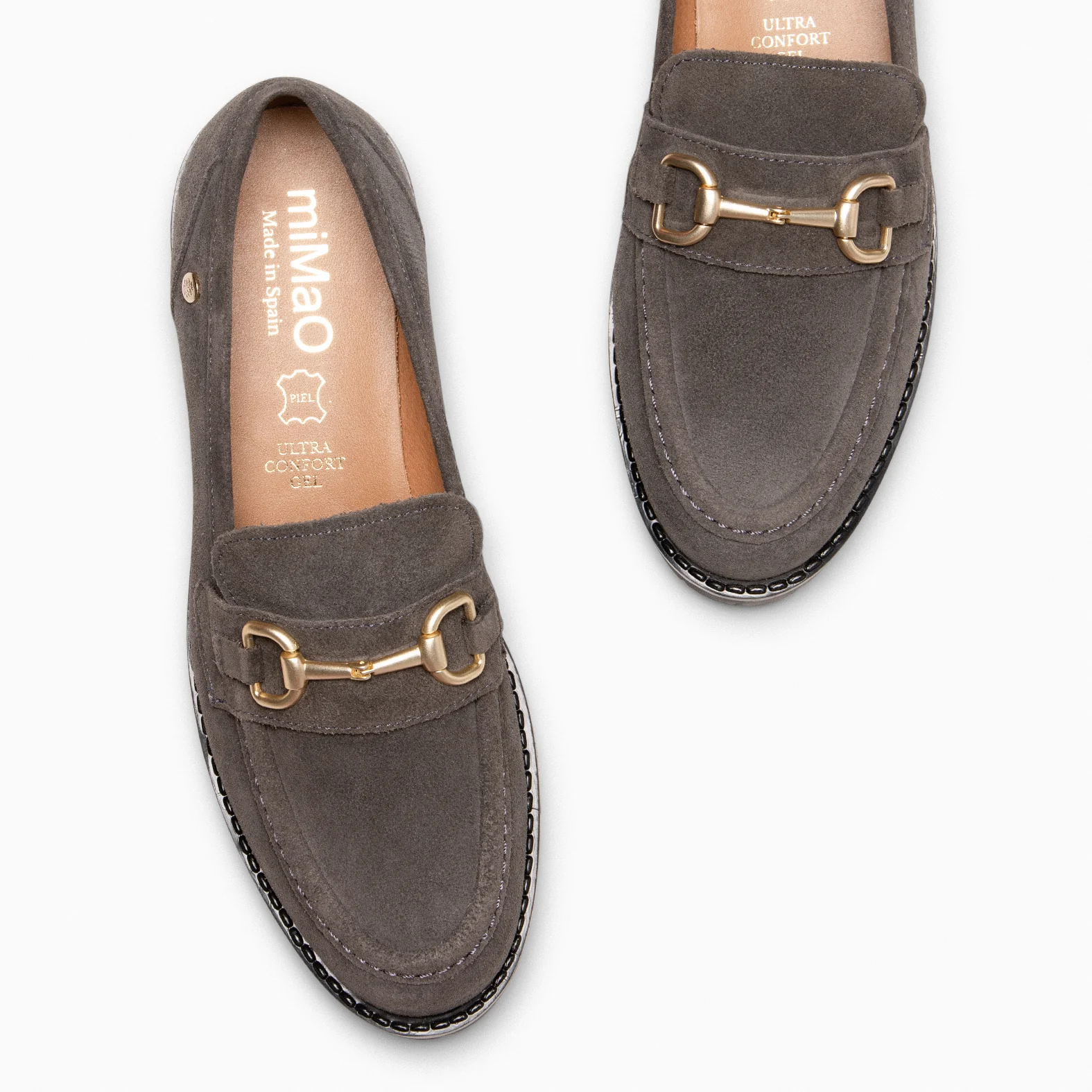 TREVILLA - Mocasín con aplique metálico GRIS - Image 4