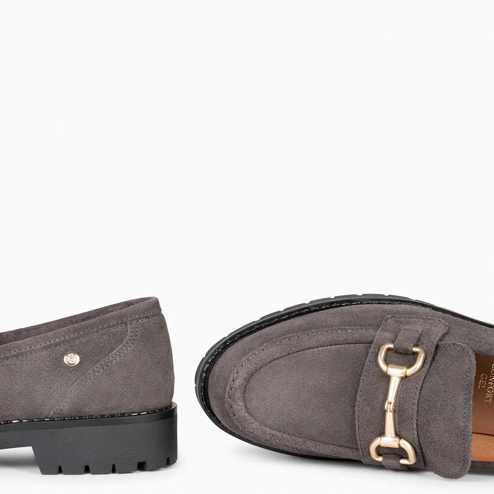 TREVILLA - Mocasín con aplique metálico GRIS - Image 6