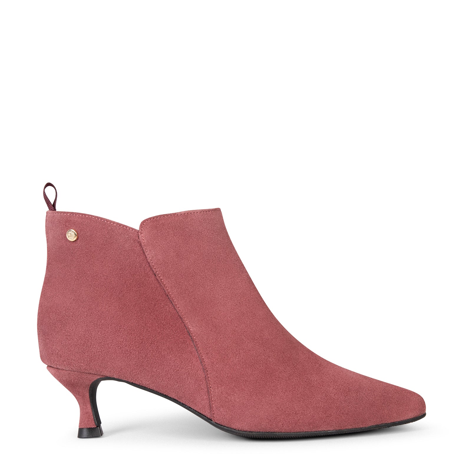 ROYAL – Botines tacón bajo VINO de serraje - Image 6