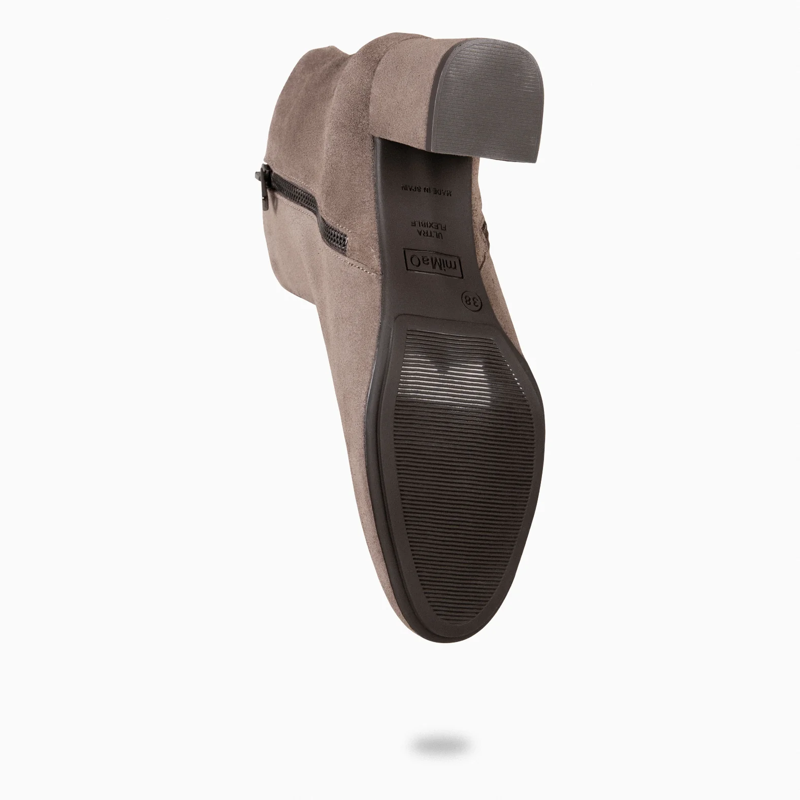 UTRECH – Botines de tacón ancho TAUPE - Image 5