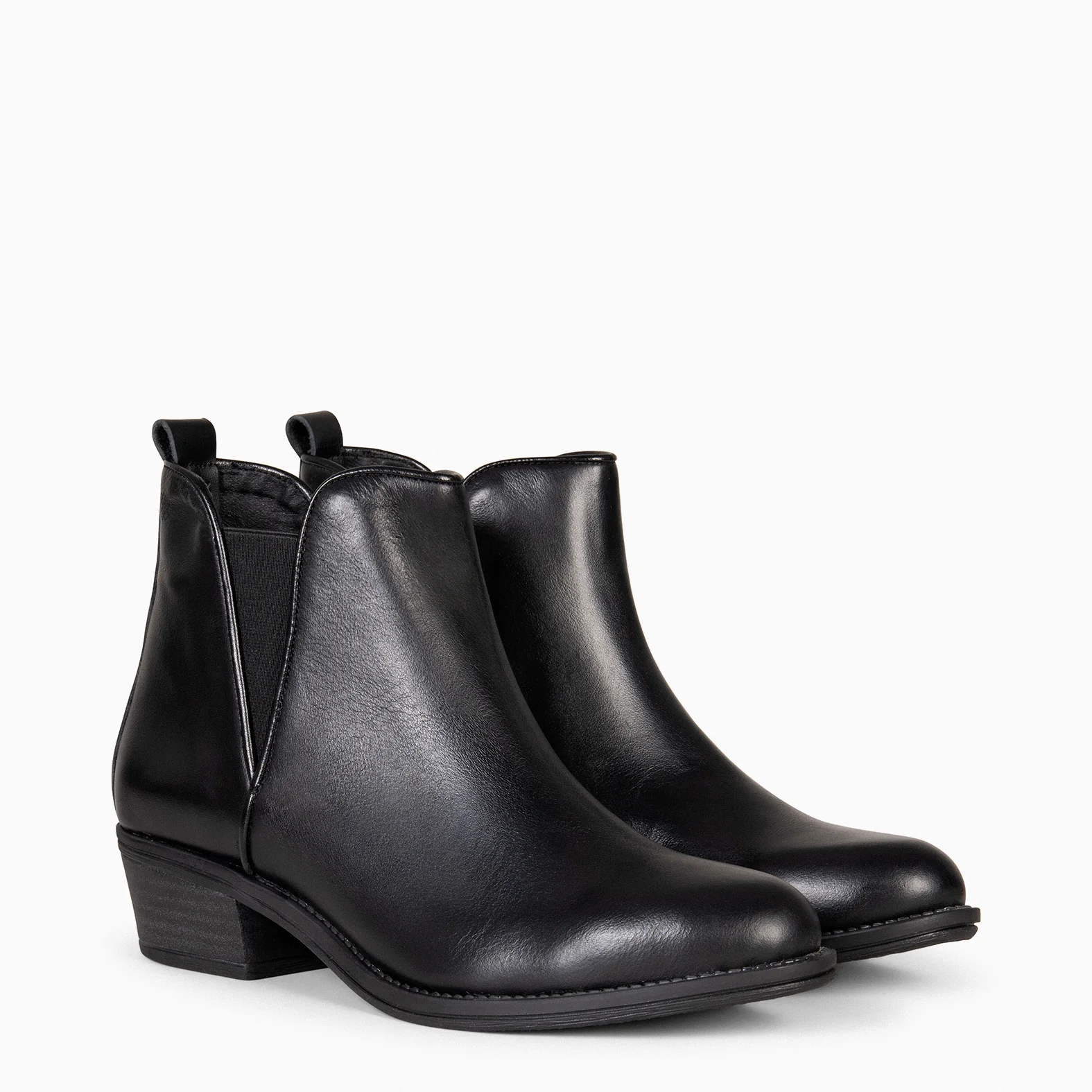 BASIC – Botines de tacón bajo NEGRO - Image 3