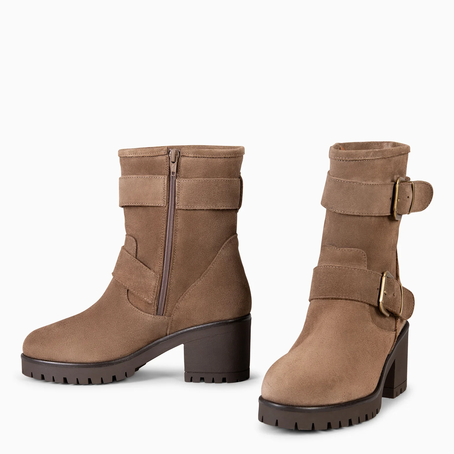 JANET – Botas biker de mujer TAUPE - Image 4