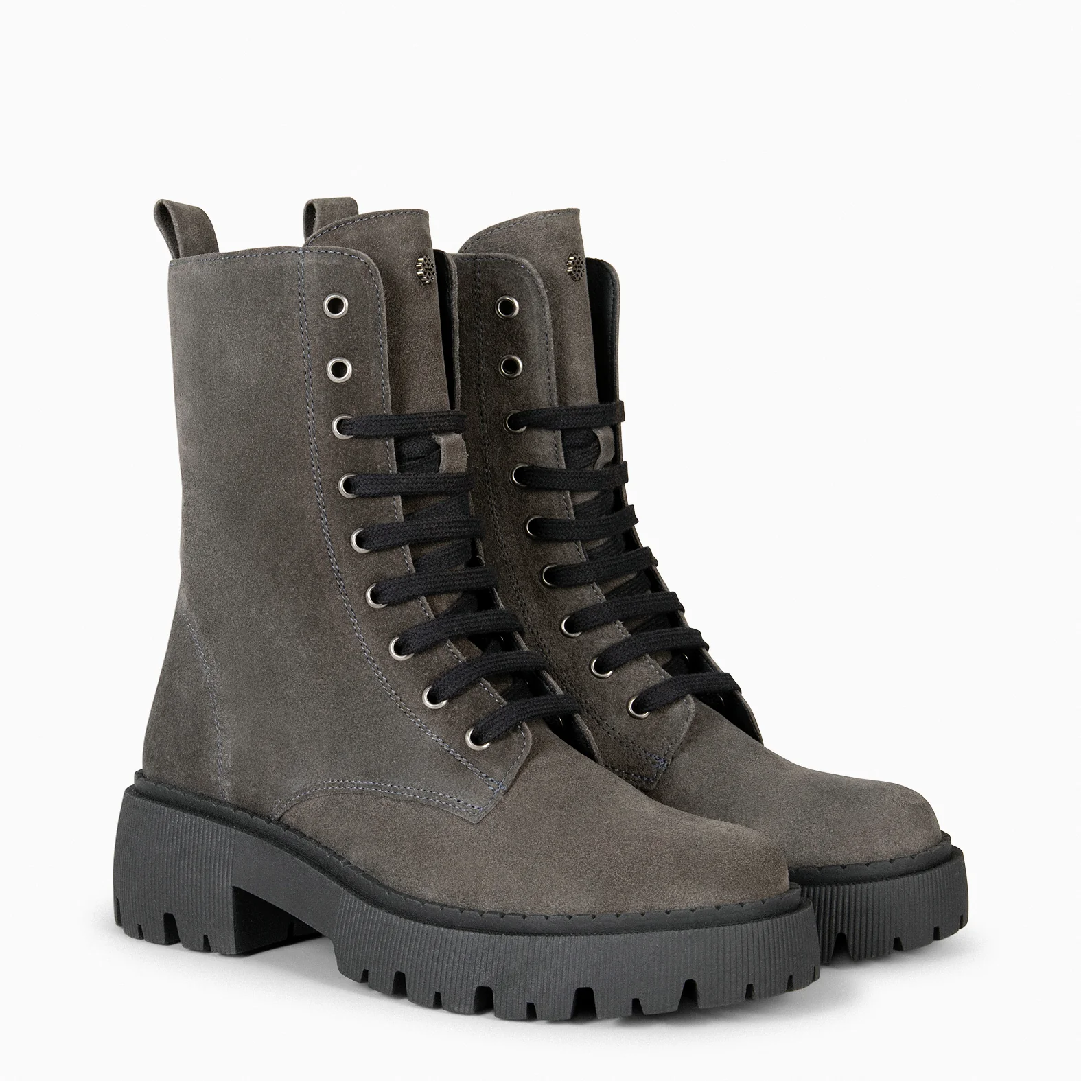 HALEN - Botas militares plataforma track GRIS - Image 3