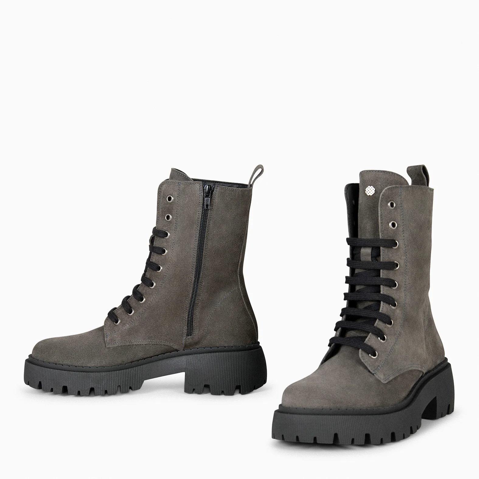 HALEN - Botas militares plataforma track GRIS - Image 4