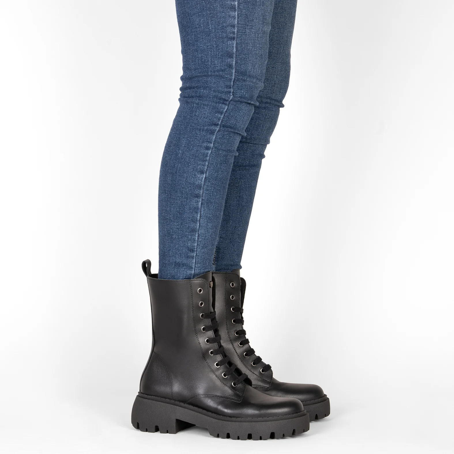 HALEN - Botas militares plataforma track NEGRO - Image 2