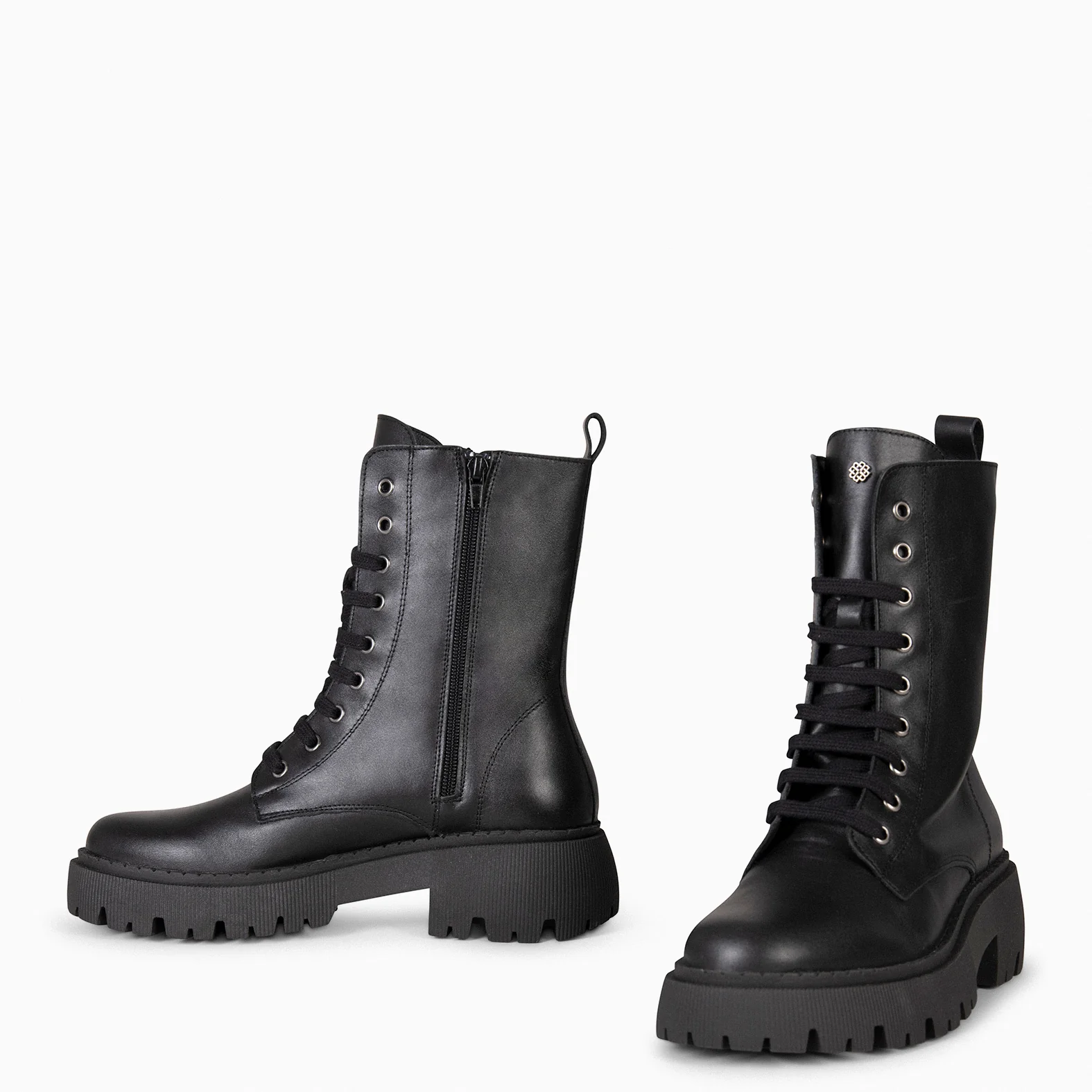 HALEN - Botas militares plataforma track NEGRO - Image 4