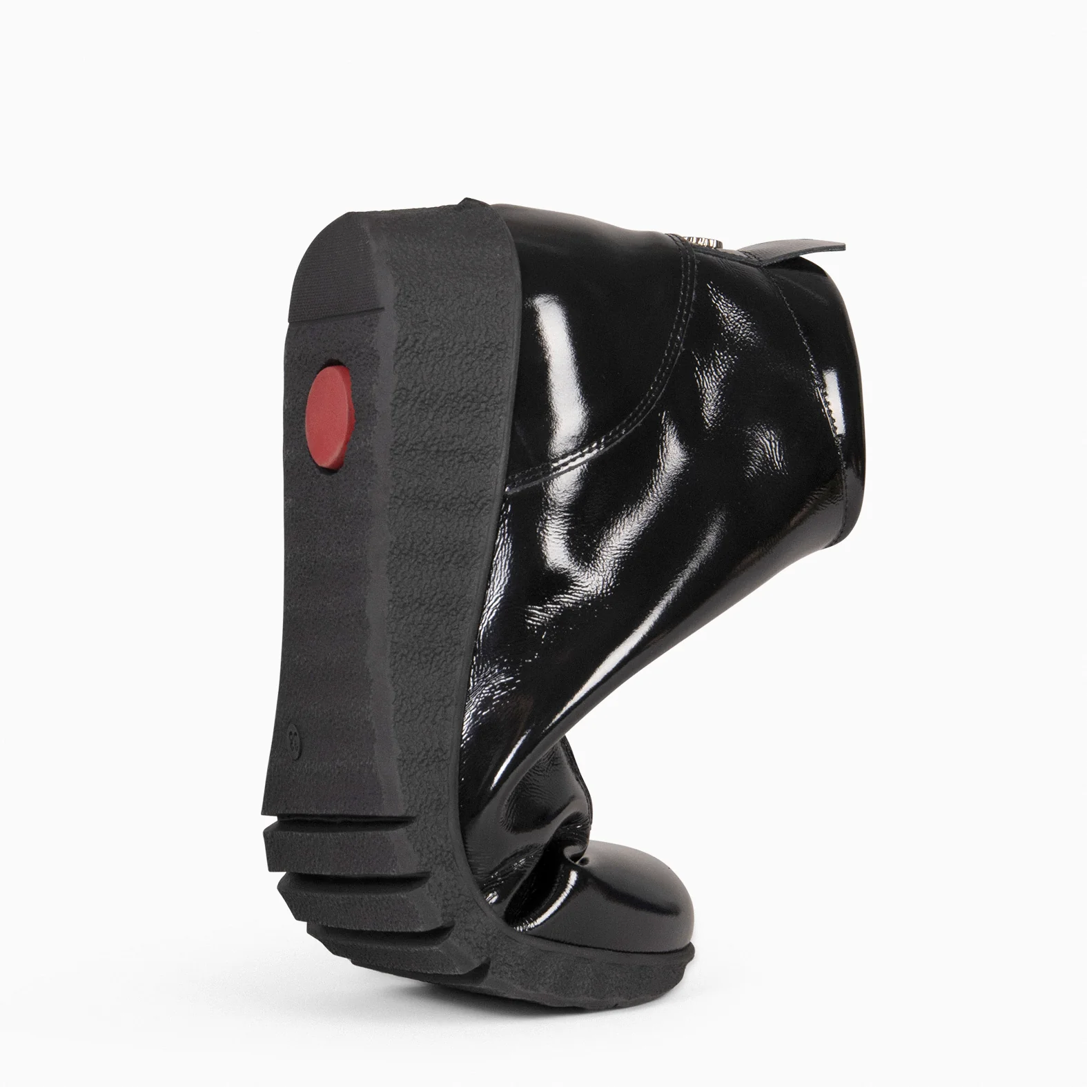 FLEXY - Zapatillas Abotinadas de charol NEGRO - Image 6