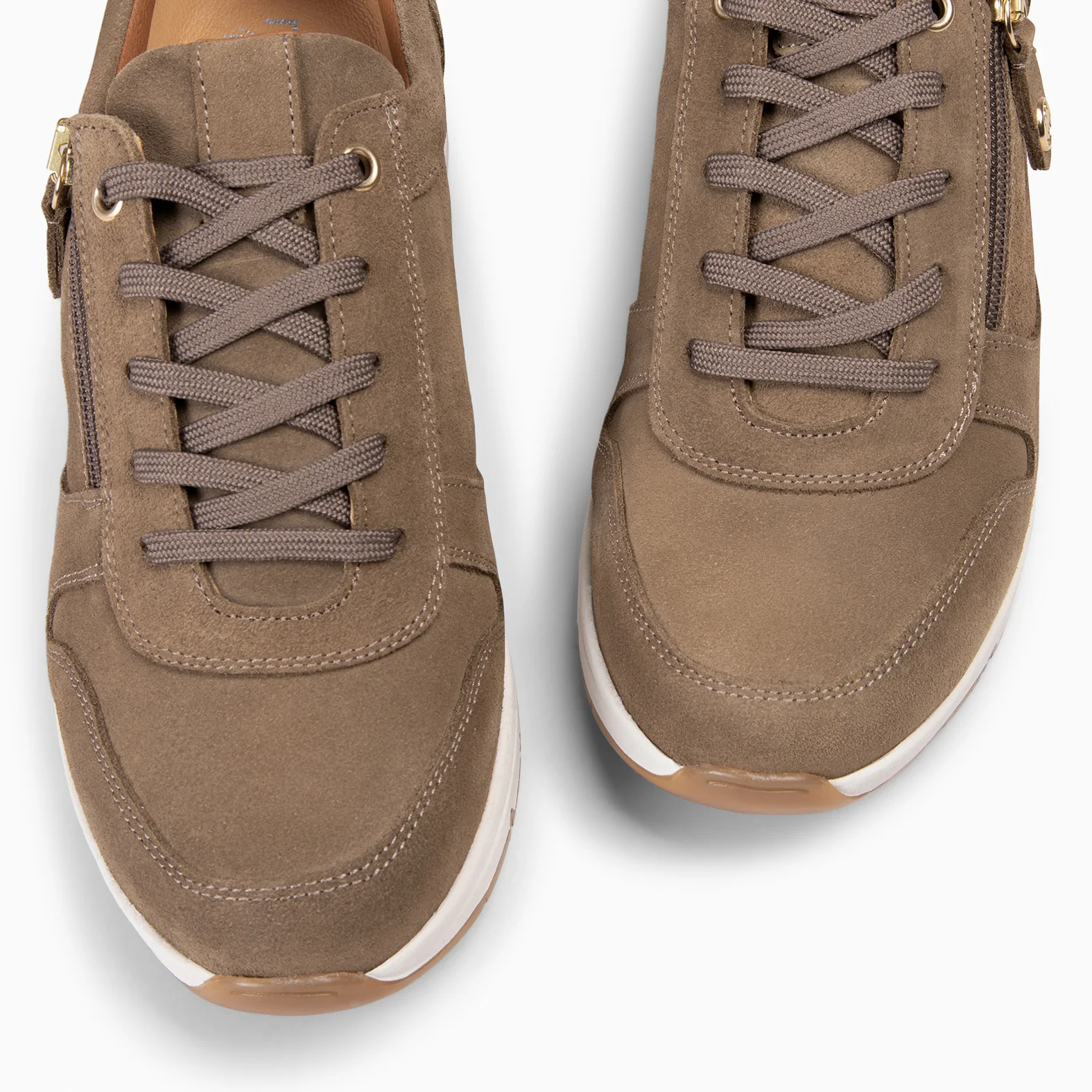 ARLES – Zapatillas deportivas con adorno cremallera TAUPE - Image 3