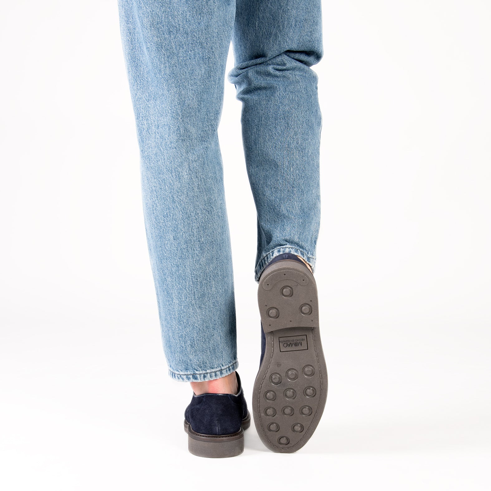 ALONSO – Zapato de vestir de serraje MARINO - Image 2