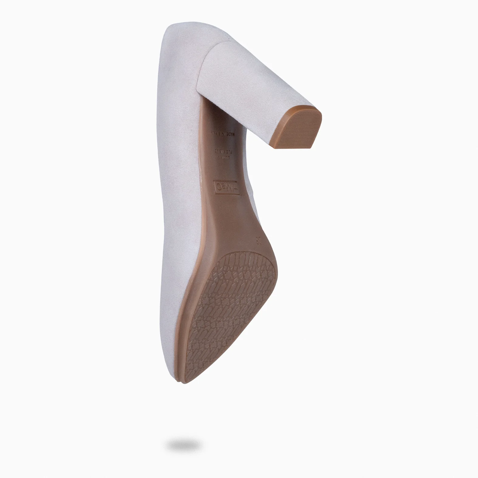 URBAN – Zapatos de tacón alto de ante GRIS - Image 5