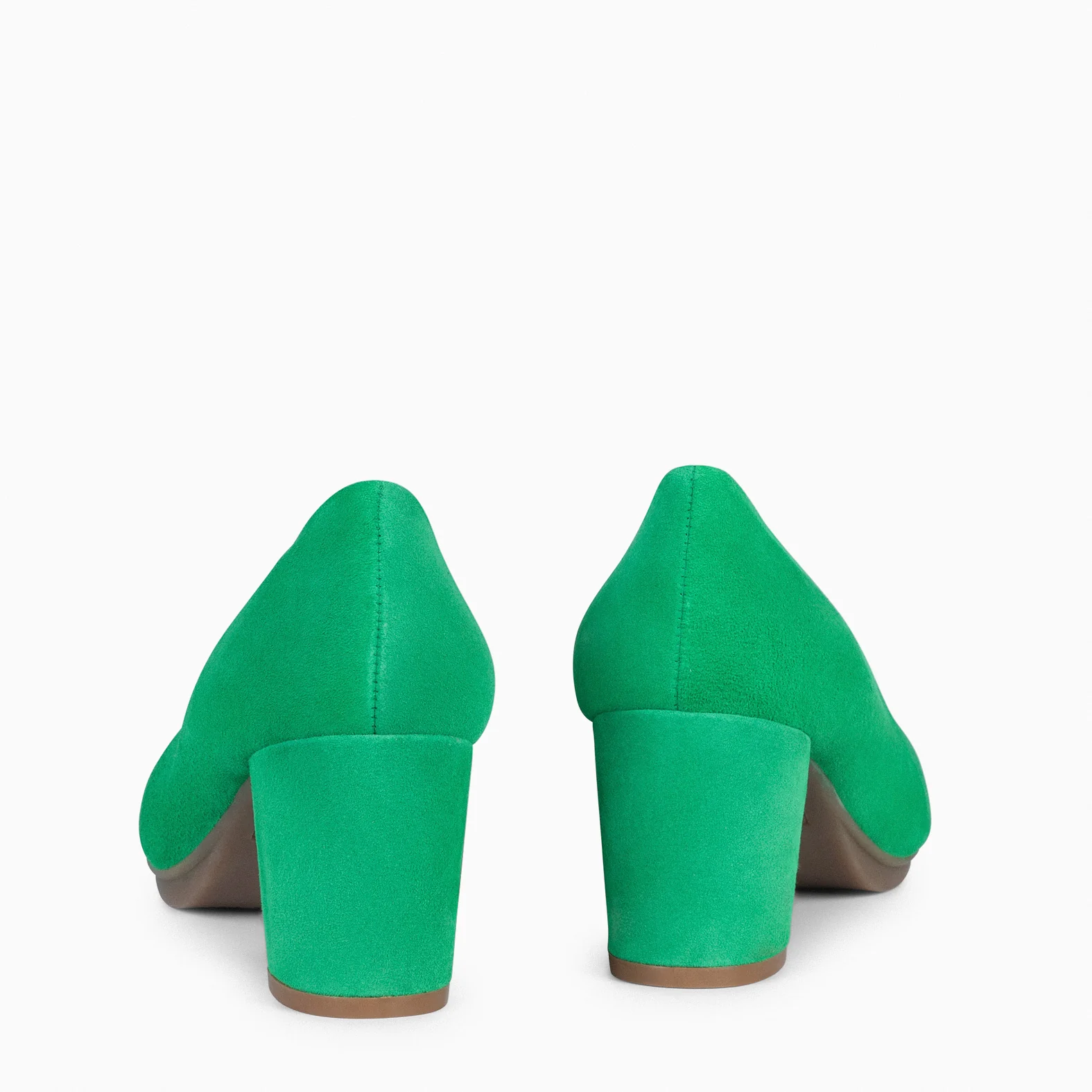 URBAN S - Zapato de tacón medio de ante VERDE - Image 4
