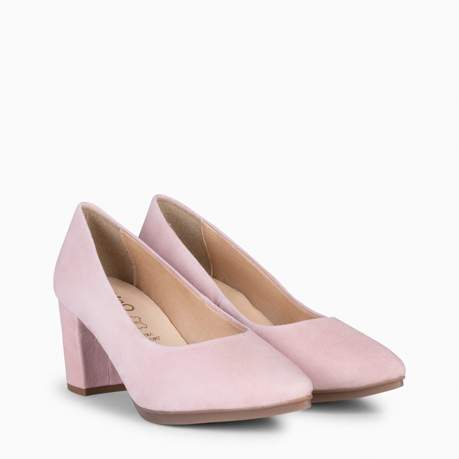 URBAN S - Zapato de tacón medio ante ROSA PALO - Image 2