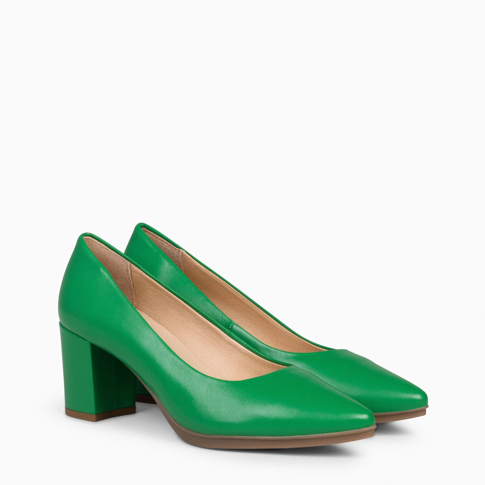 URBAN S SALÓN - Zapatos de tacón medio de napa VERDE - Image 2