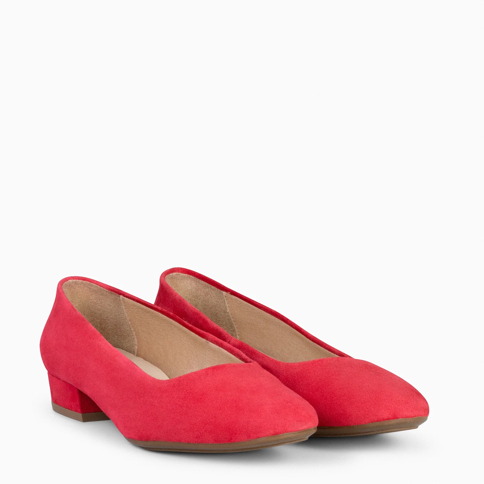 URBAN XS - Zapatos de tacón bajo de ante ROJO - Image 3