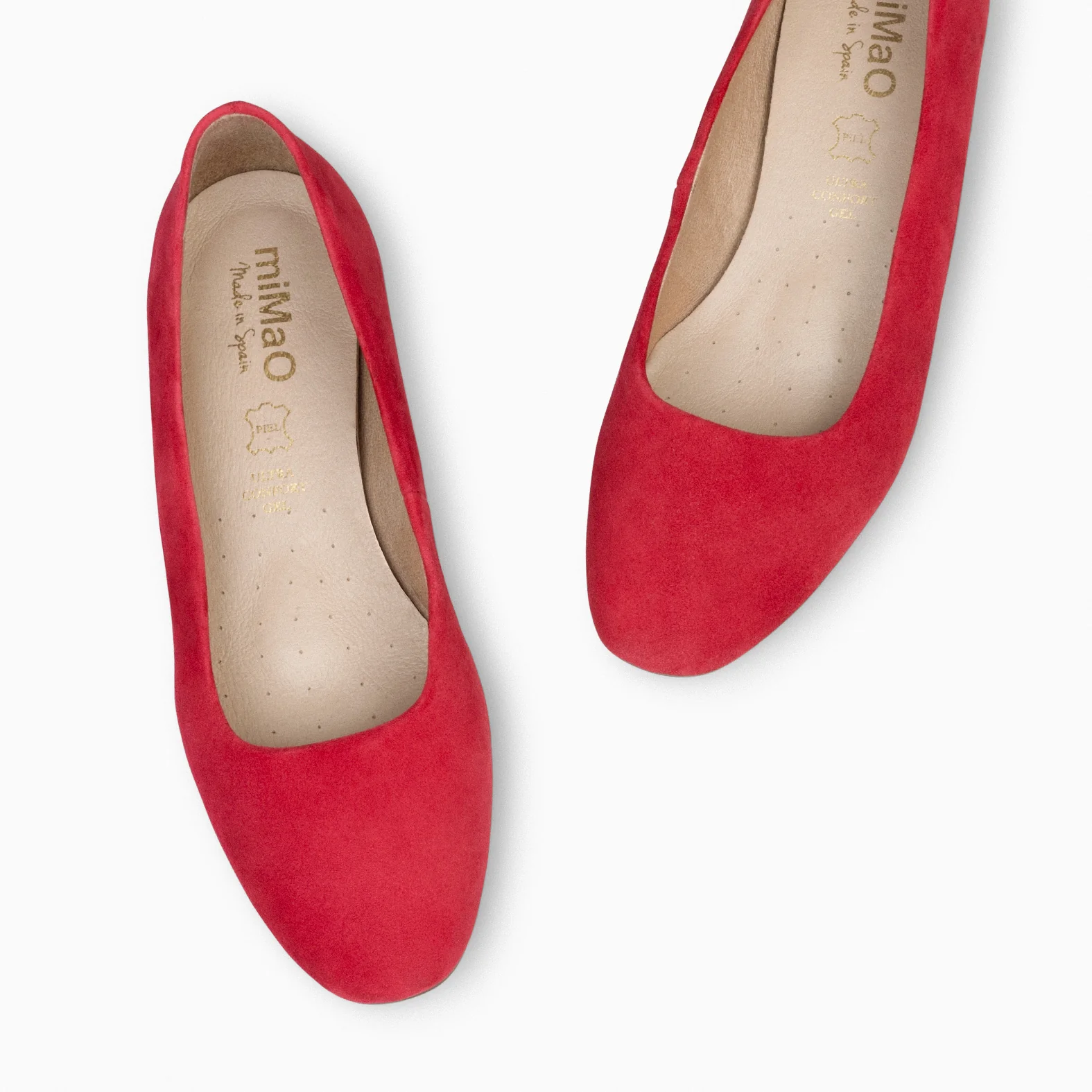 URBAN XS - Zapatos de tacón bajo de ante ROJO - Image 4