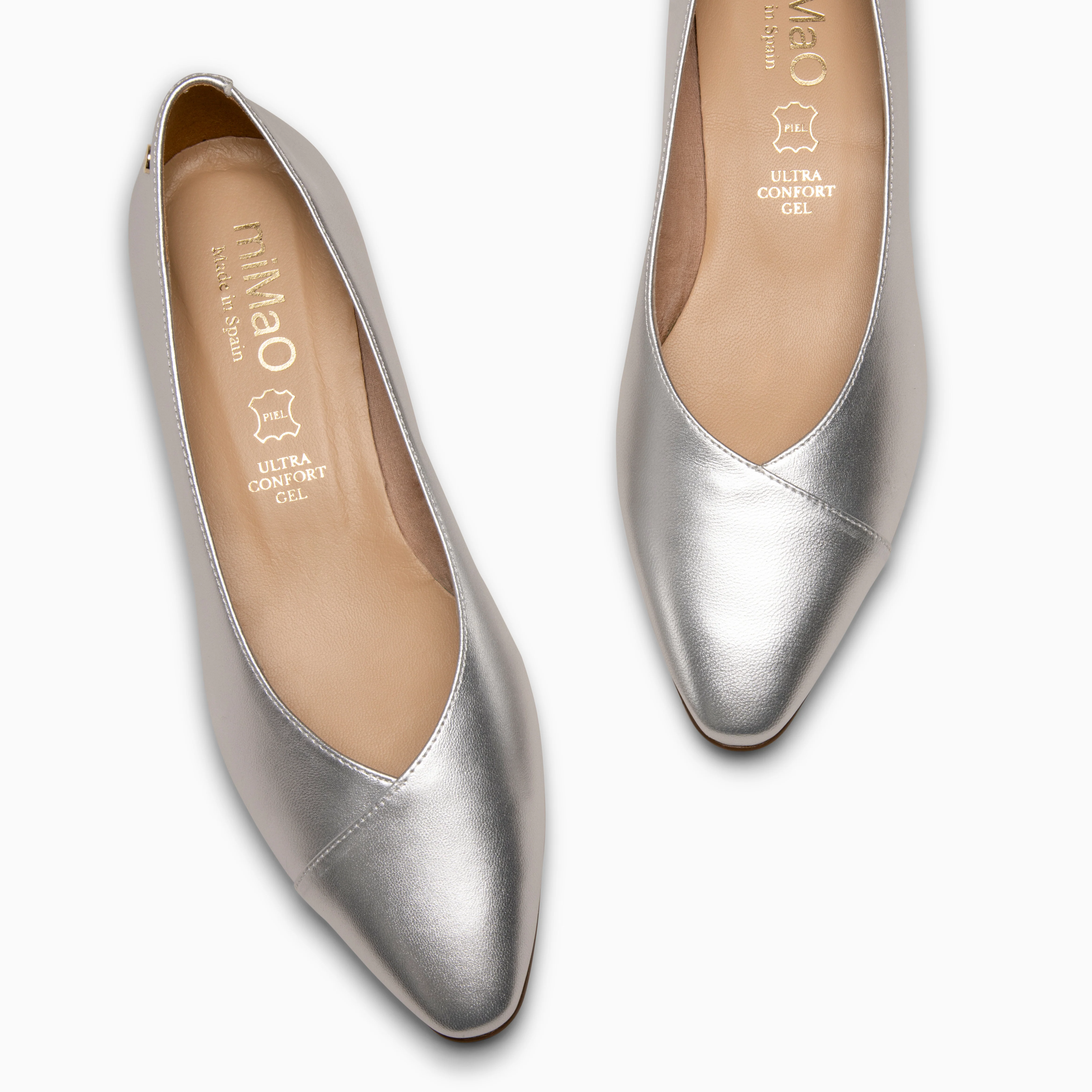 MARIE - Zapatos de tacón Bajo de punta fina PLATA - Image 2